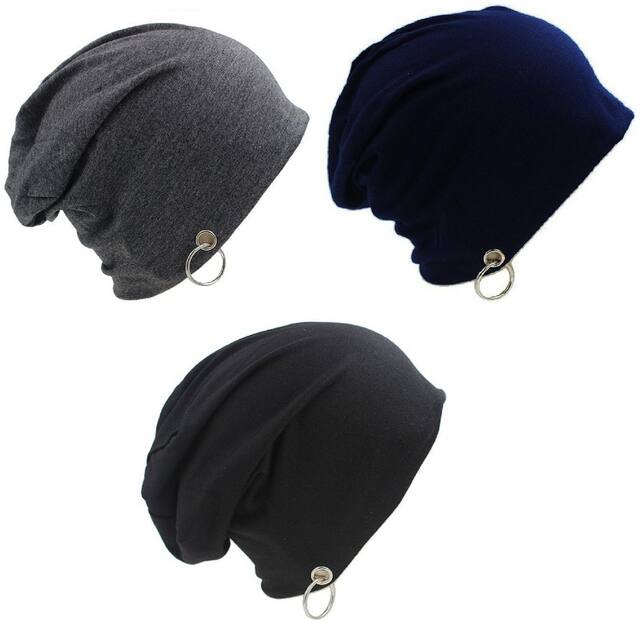 Alcove Men Beanie Cotton - Blue & Grey