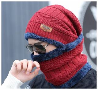 Buy Alexvyan Red Women S And Men S Woolen Inside Fur Snow Proof