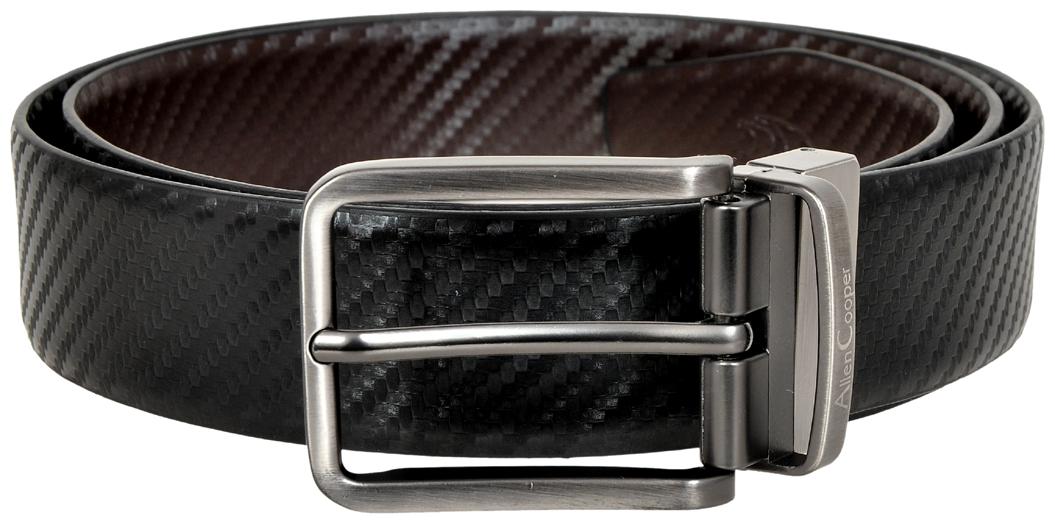 

Allen Cooper Men Black Reversible Leather Belt (Size 36 Pack of 1 )