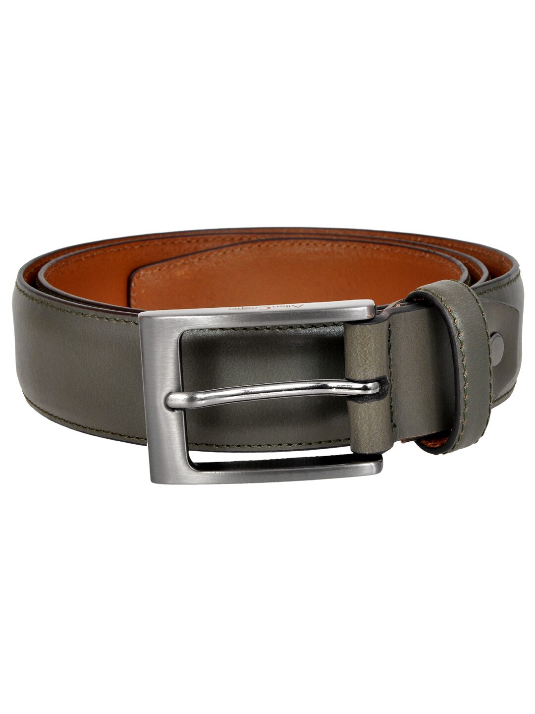

Allen Cooper Green Men Leather Belt