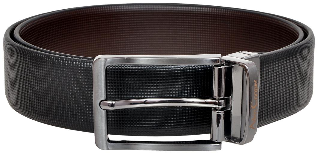 

Allen Cooper Men Black Brown Reversible Leather Belt (Size 30 Pack of 1 )