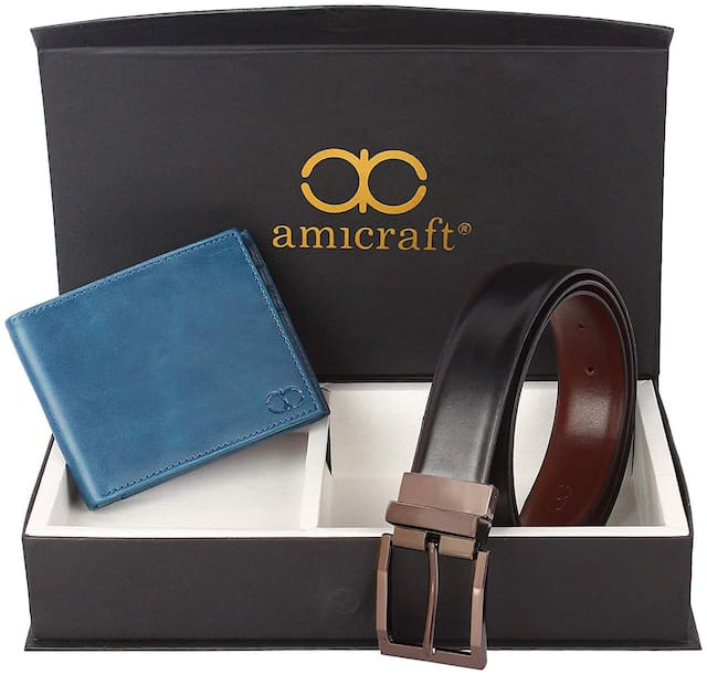 Amicraft Boy's Wallet and Belt Gift Set Combo