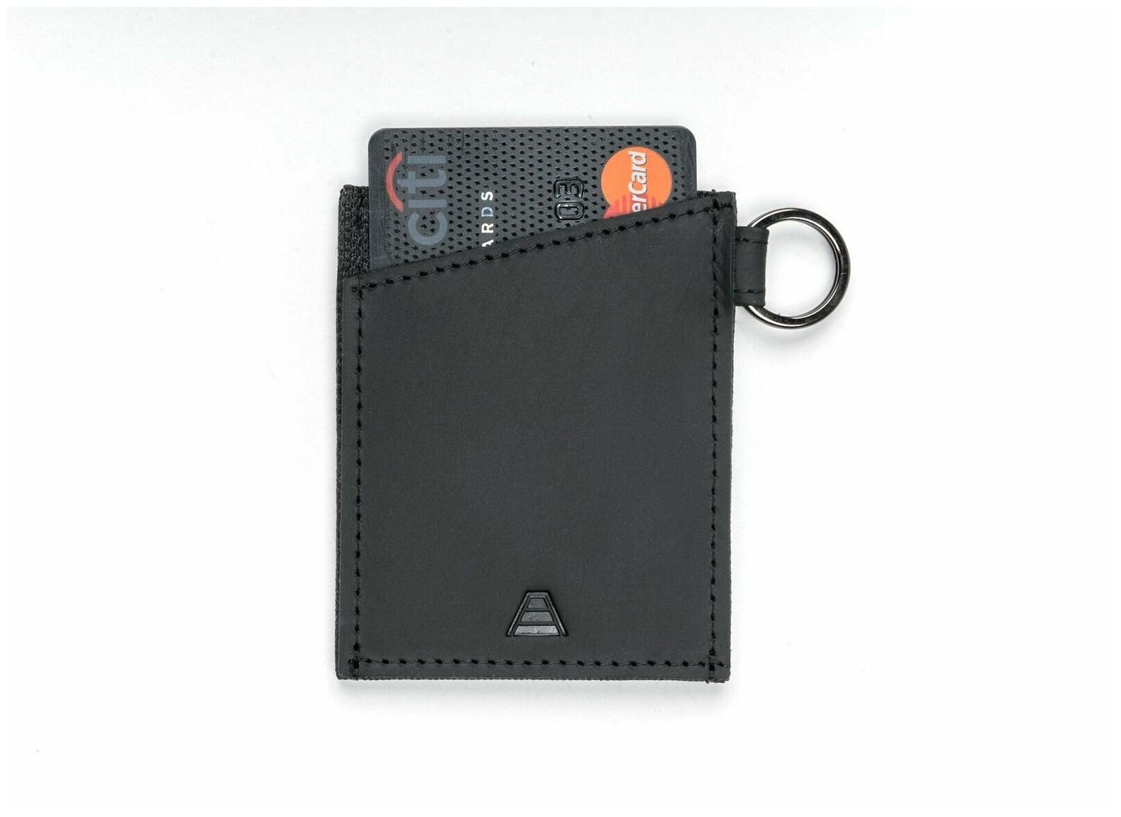 

Andar - Minimalist Ultra Slim Leather Front Pocket Wallet w Key Ring - The Leo