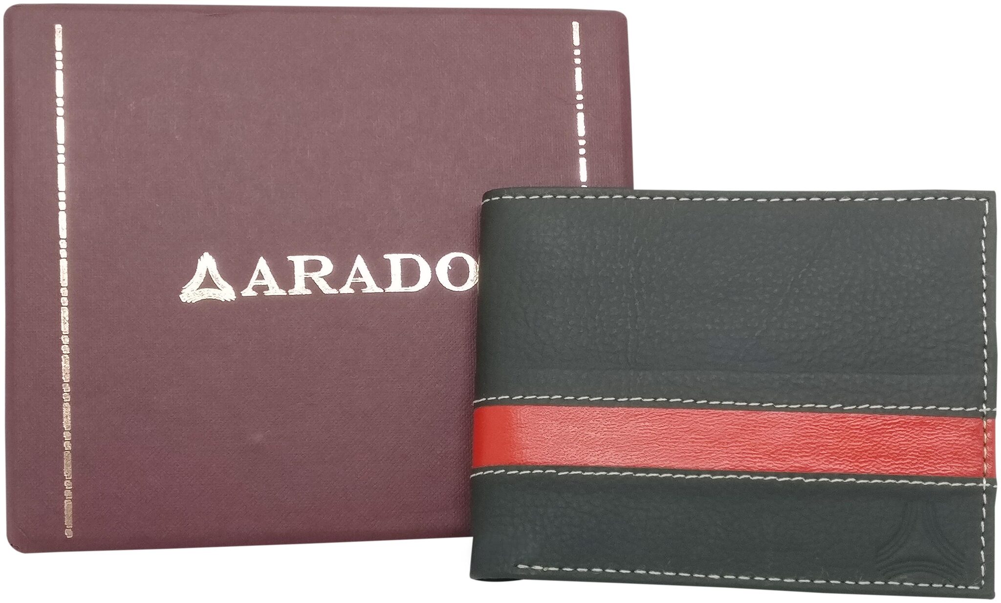 

Arado Black Red Men s Leather wallet