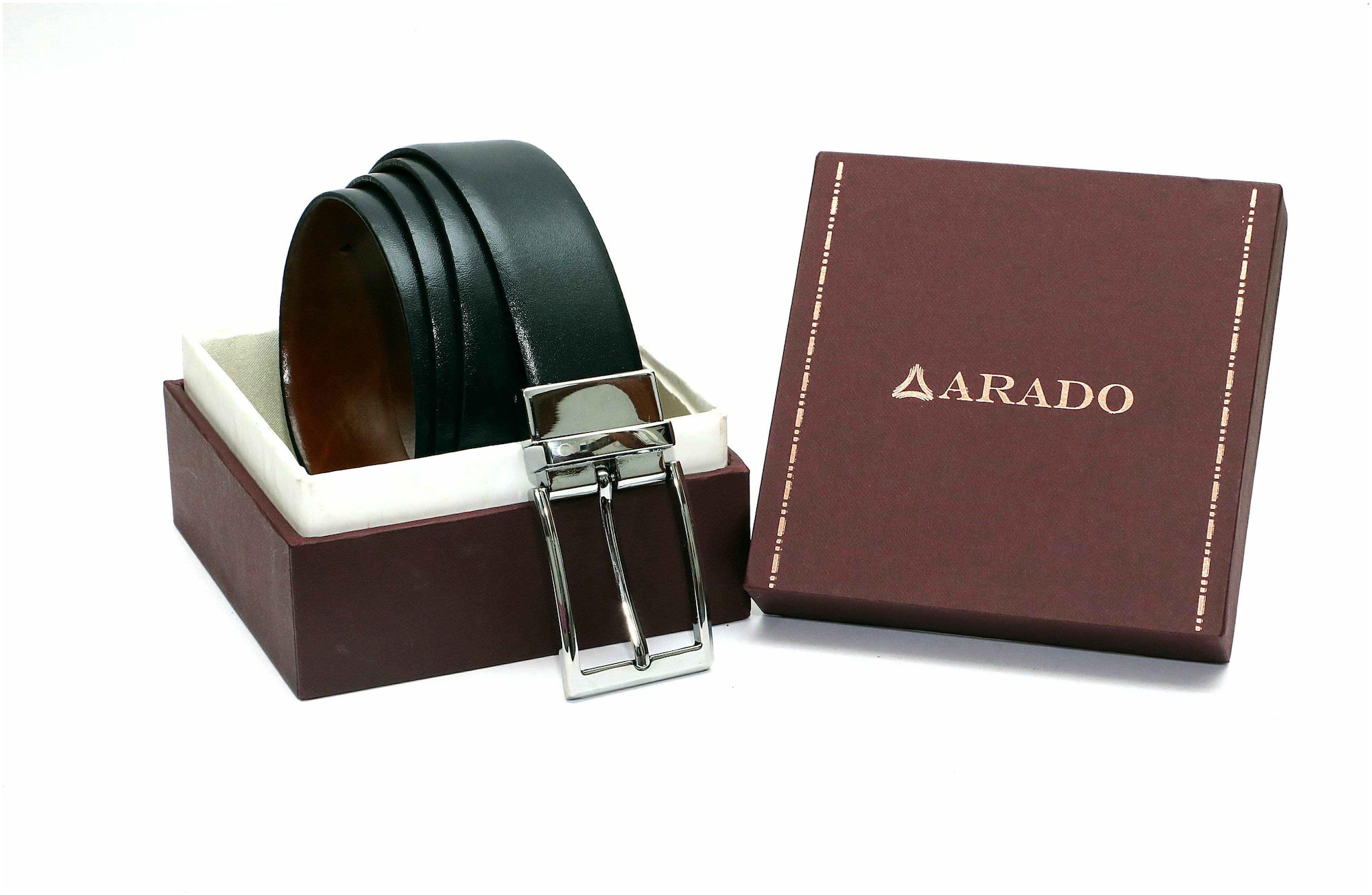 

Arado Reversible Black Tan Belt