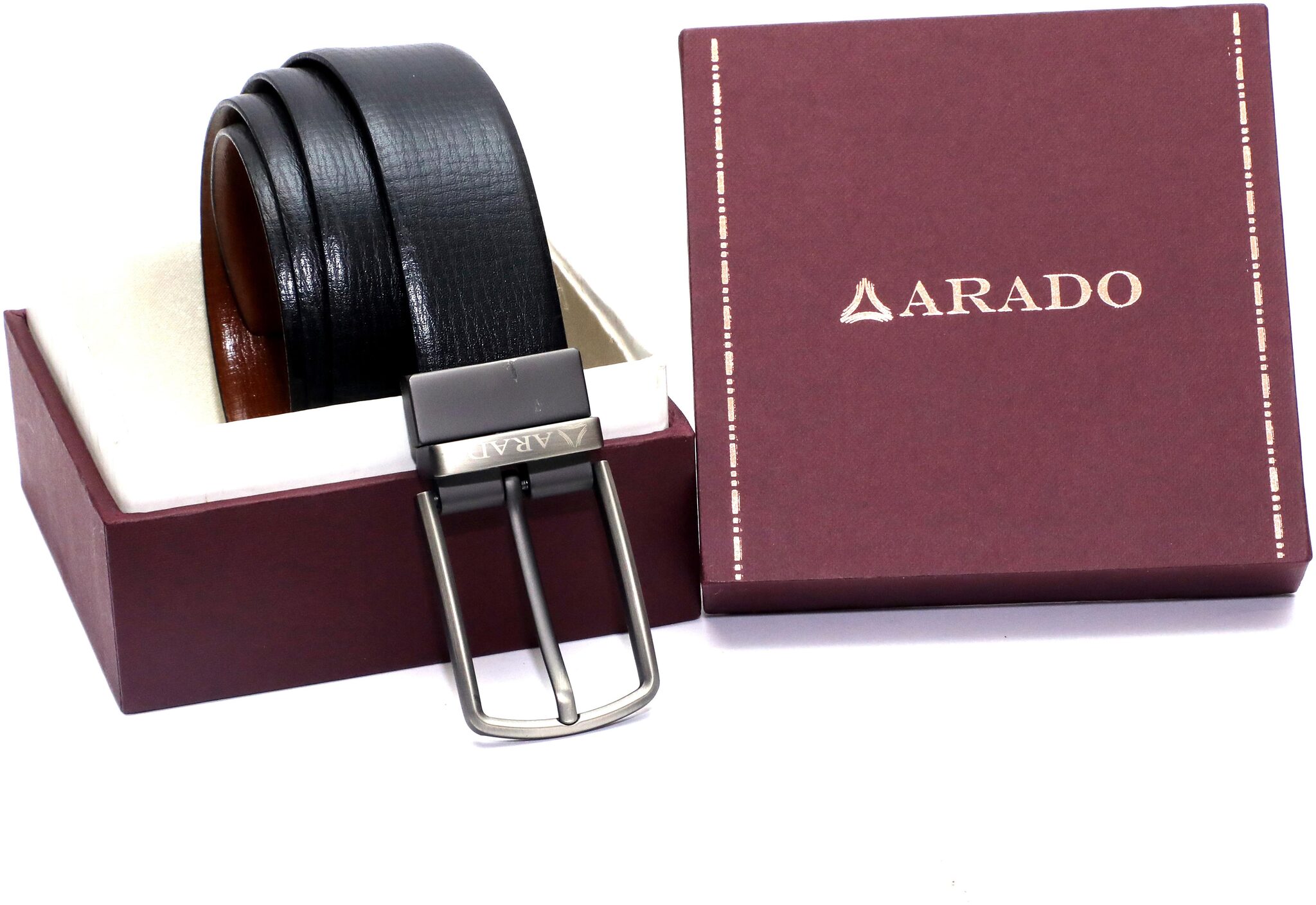 

Arado Reversible Black Tan Belt