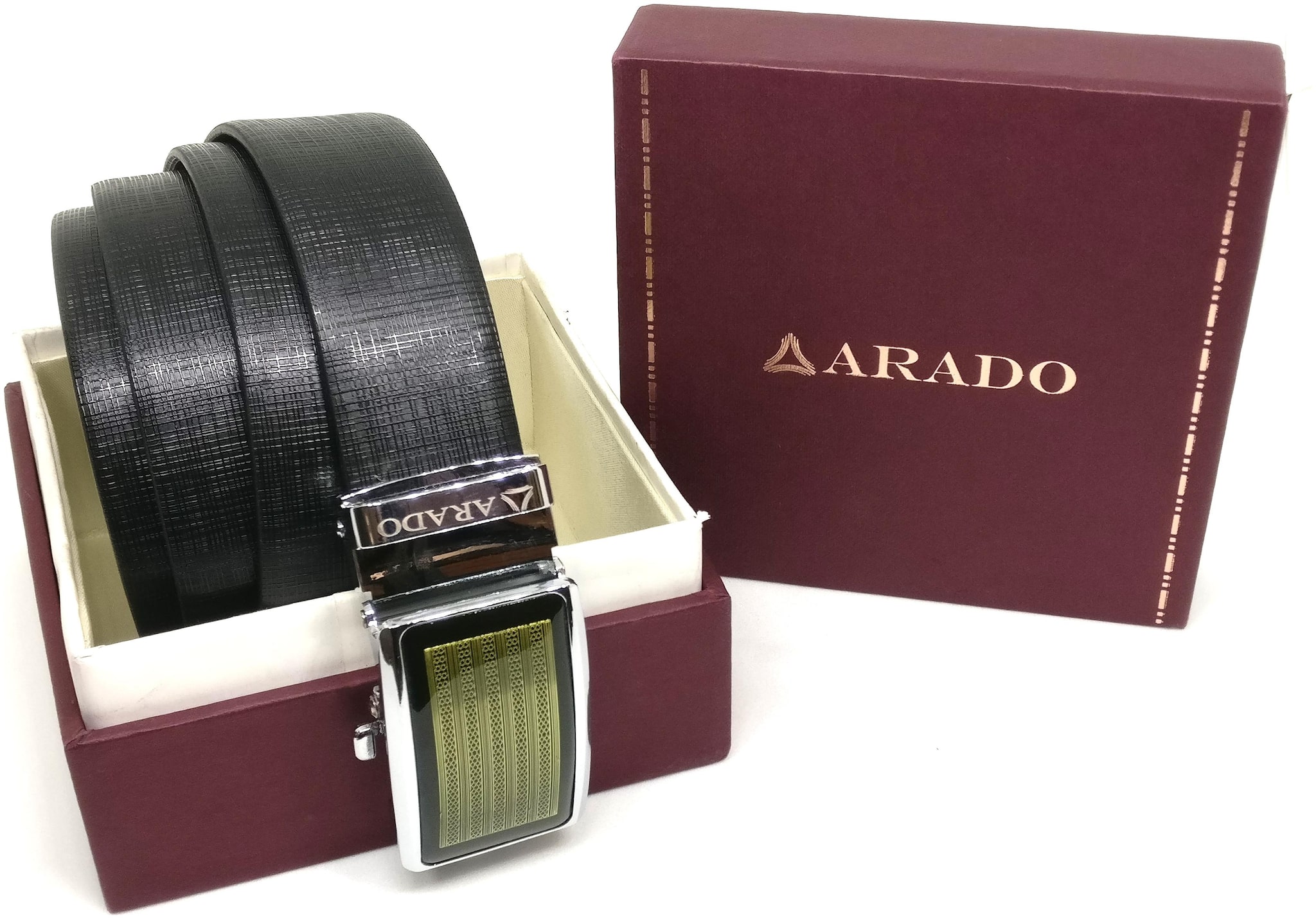 

Arado Reversible Black Brown Belt Auto-lock Buckle