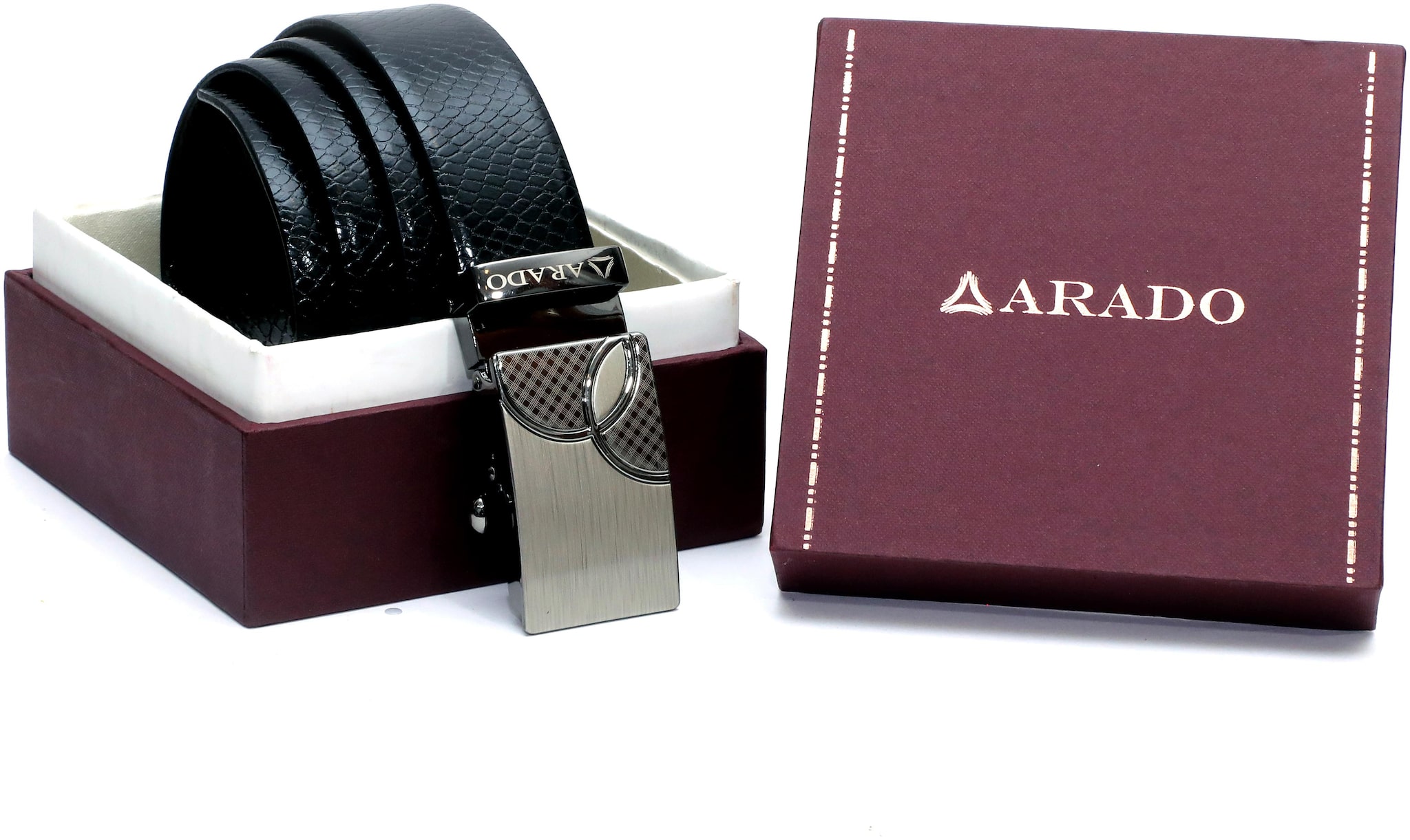 

Arado Reversible Black Brown Belt Auto-lock Buckle