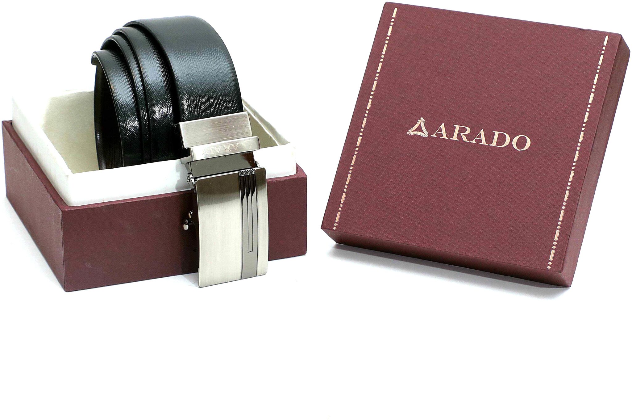 

Arado Reversible Black Brown Belt Auto-lock Buckle