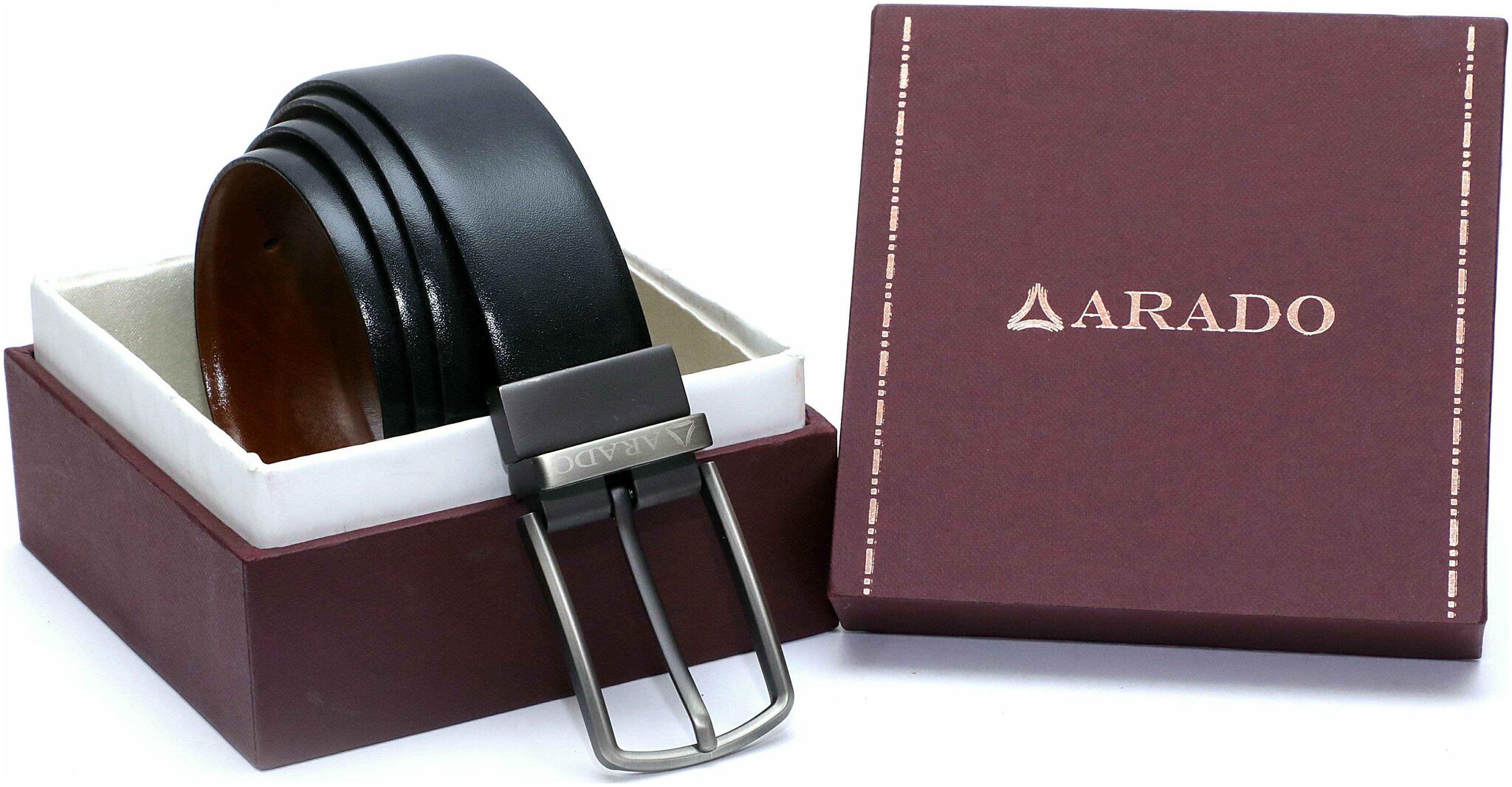 

Arado Reversible Black Tan Belt