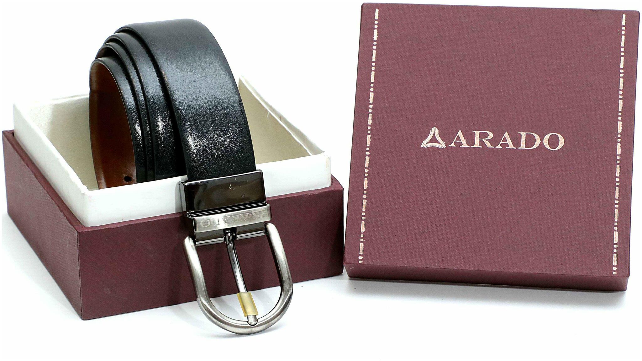 

Arado Reversible Black Tan Belt