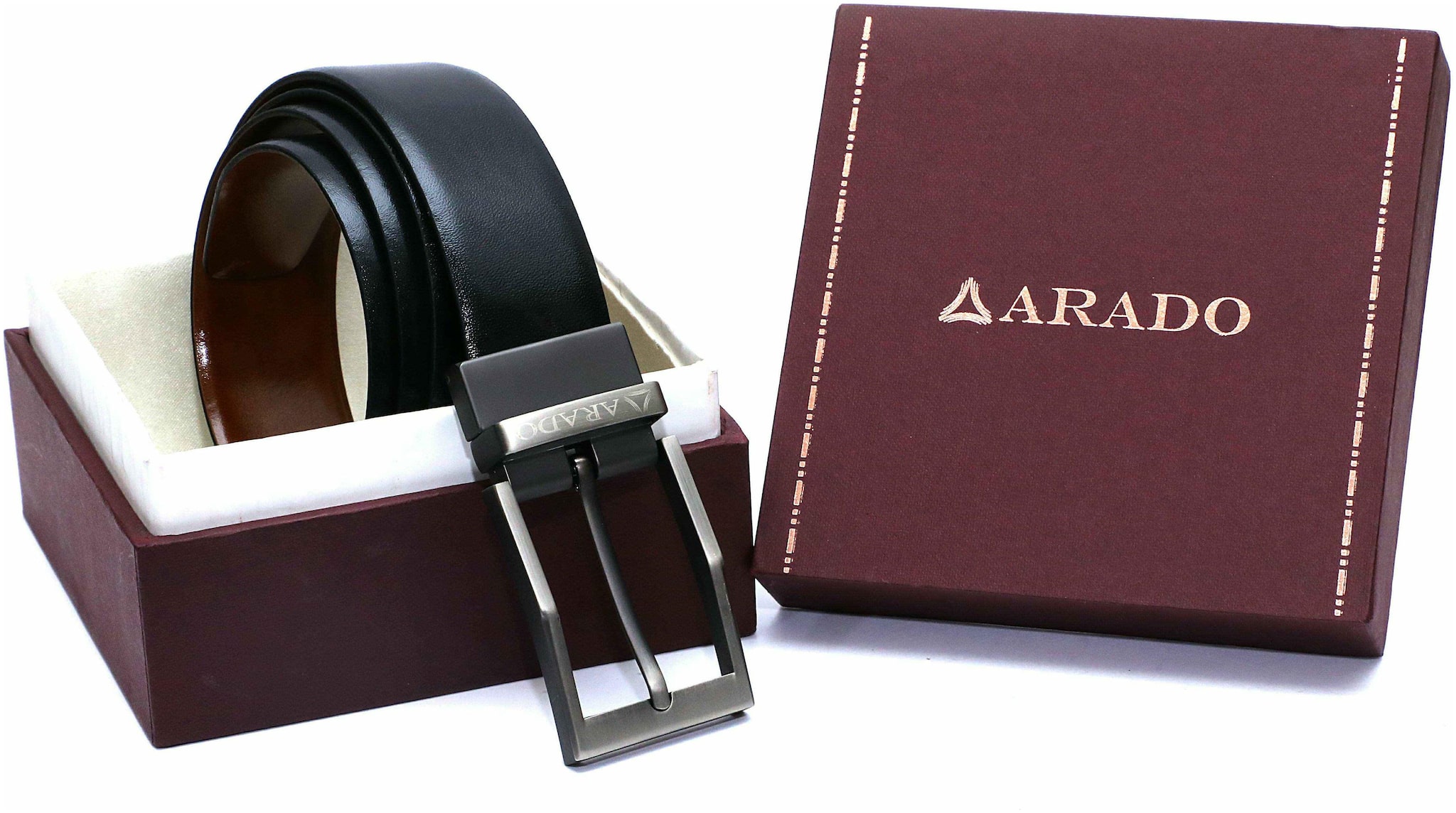 

Arado Reversible Black Tan Belt