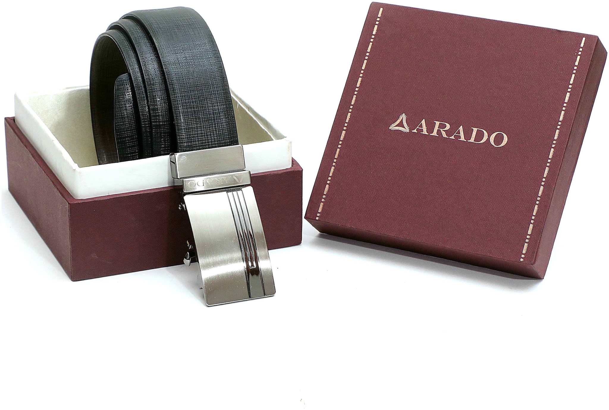 

Arado Reversible Black Brown Belt Auto-lock Buckle
