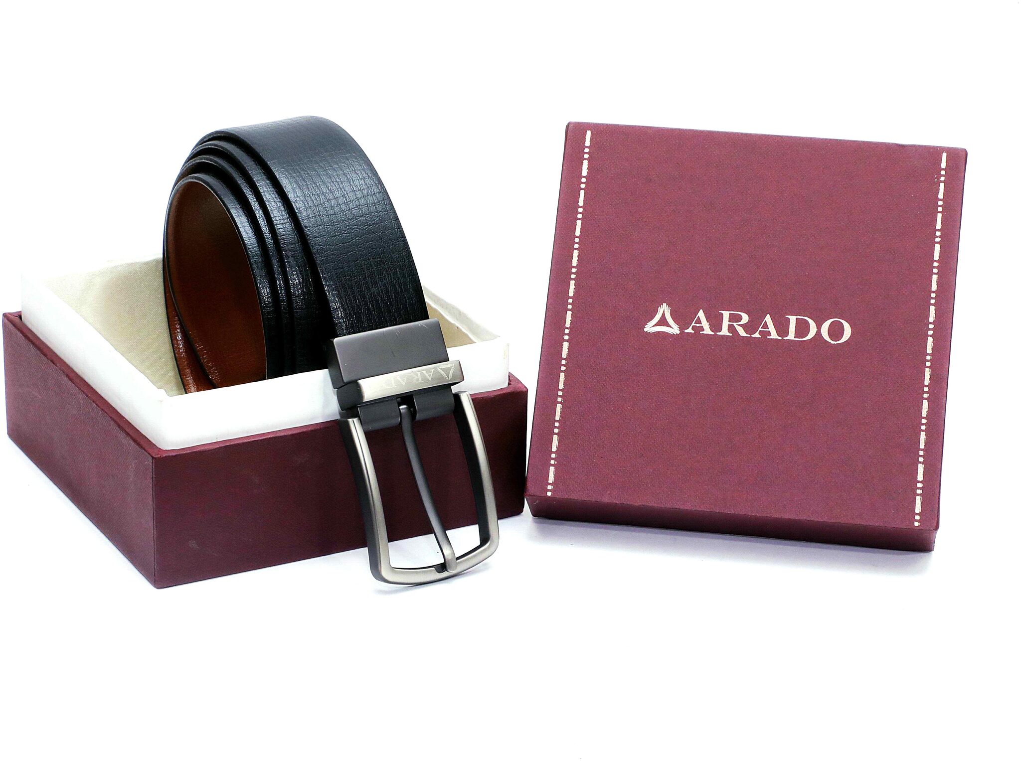 

Arado Reversible Black Tan Belt