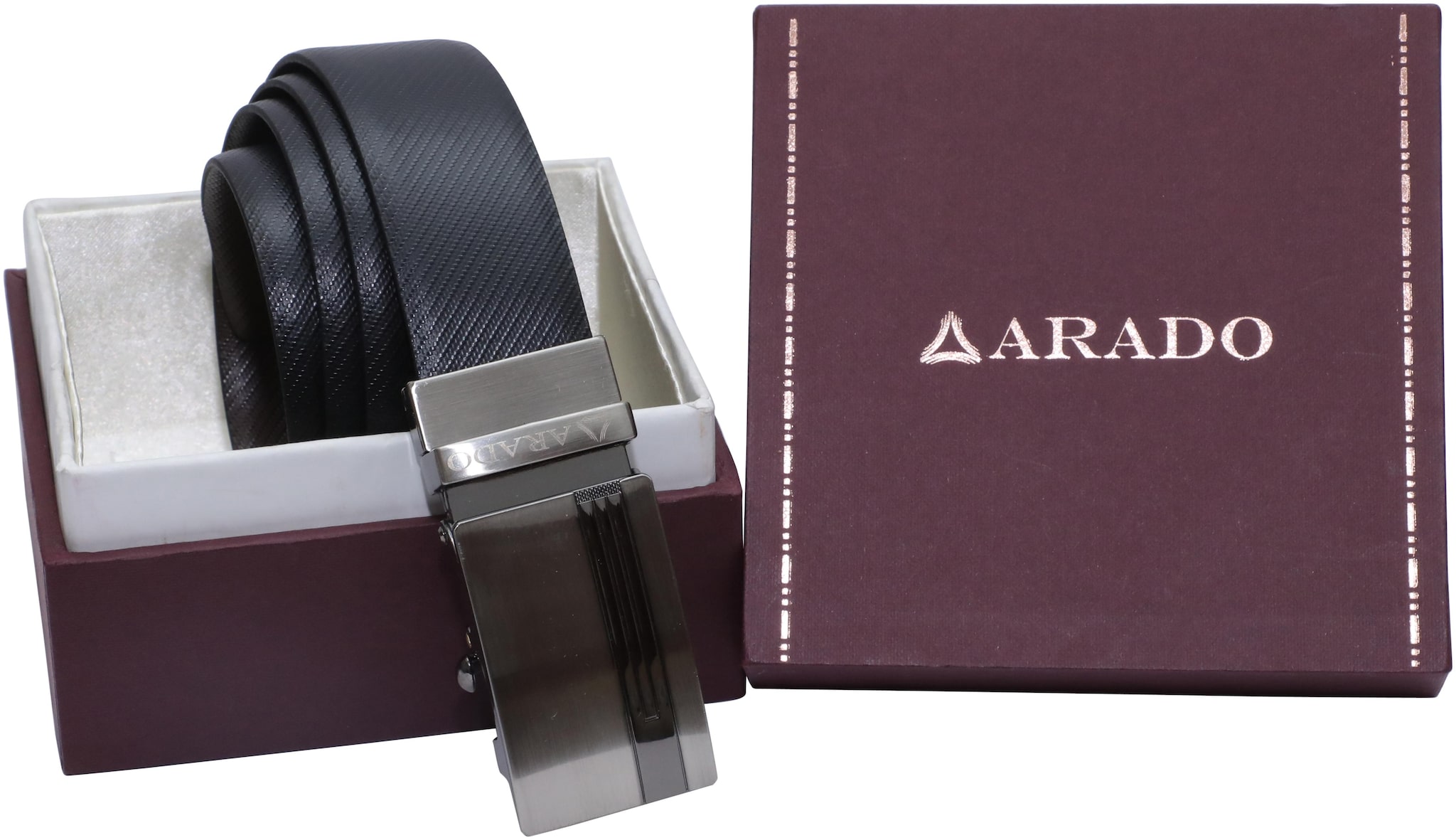 

Arado Reversible Black Brown Belt Auto-lock Buckle