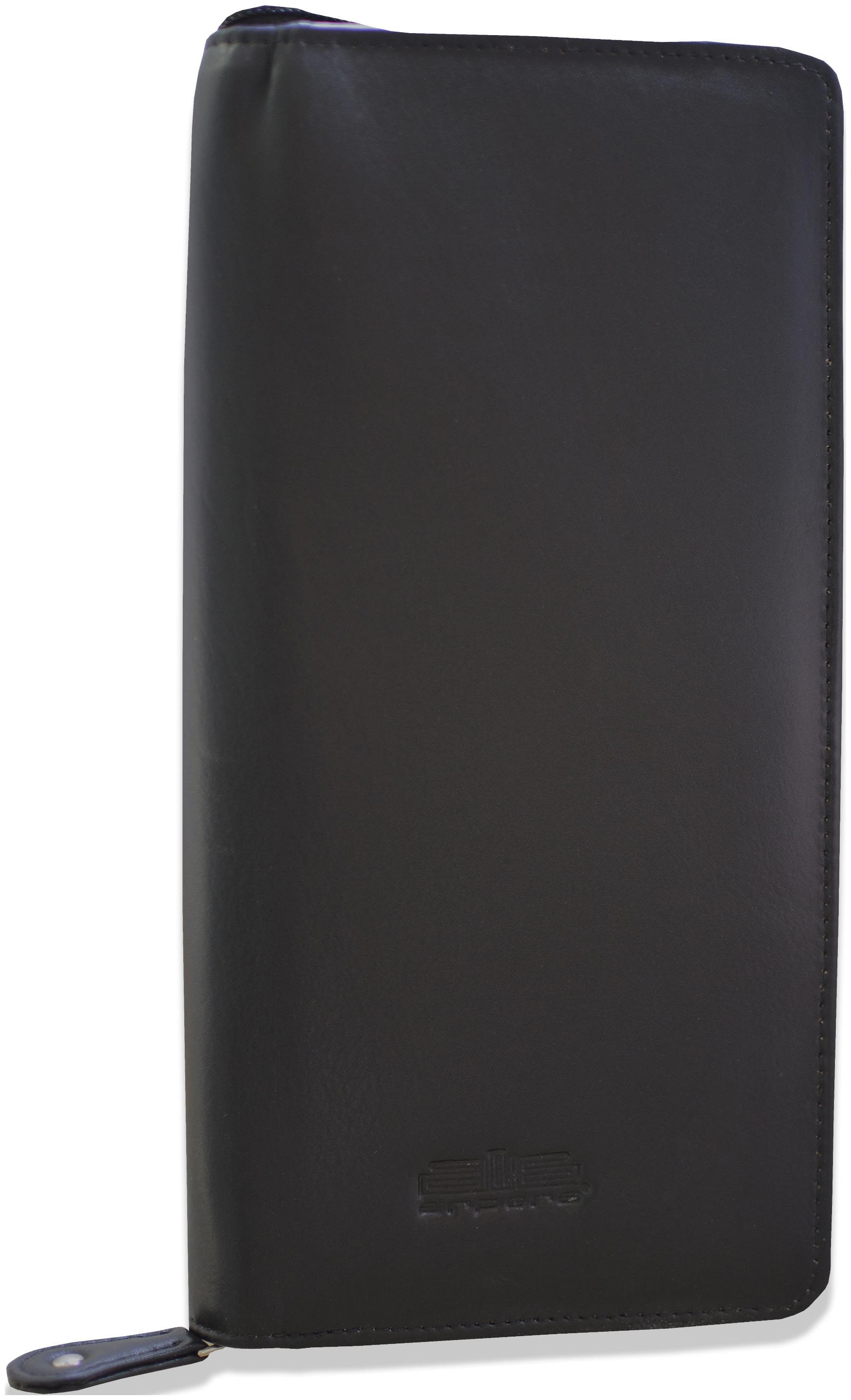 

arpera leather passport holder for 2 passports check book holder Black C11567-1