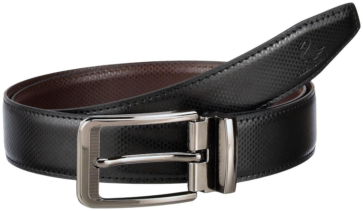 

ASIAN SWAN Black Faux Leather Formal Belt