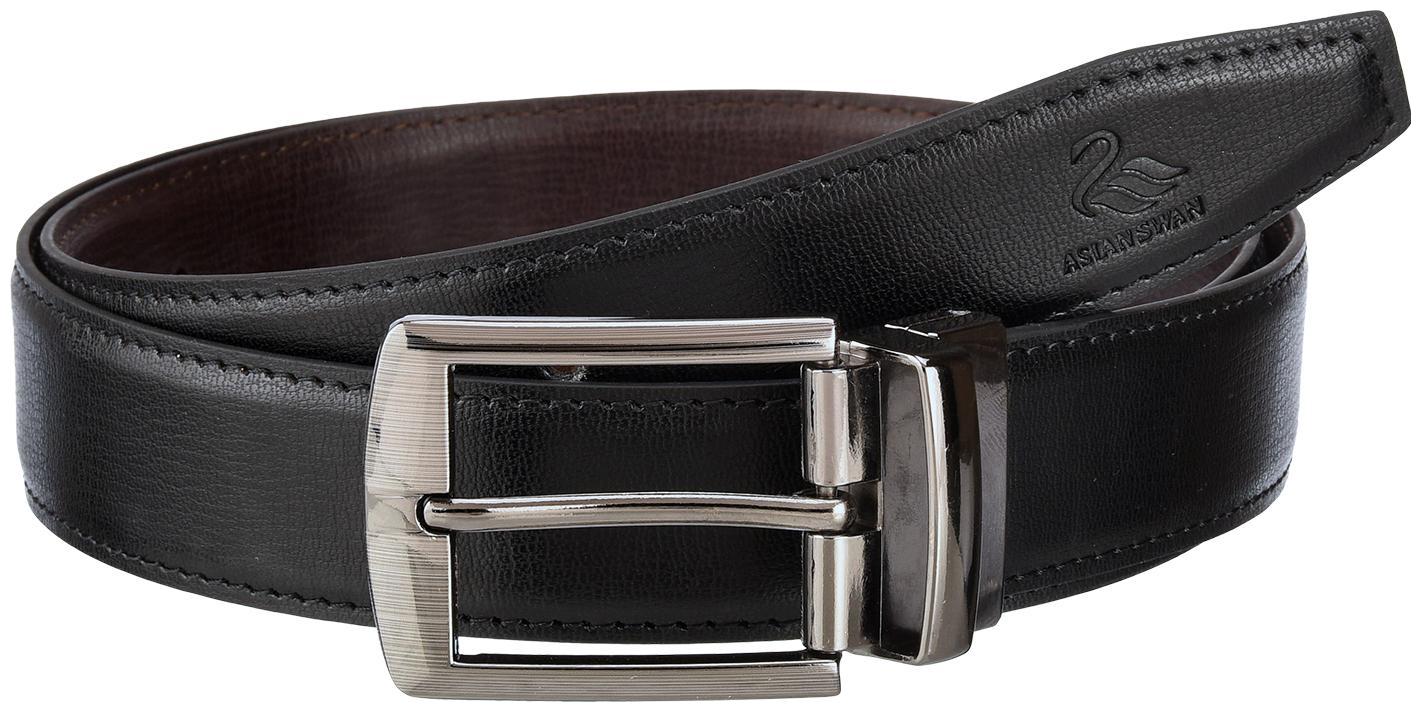 

ASIAN SWAN Black And Brown Reversible Belts for Men s