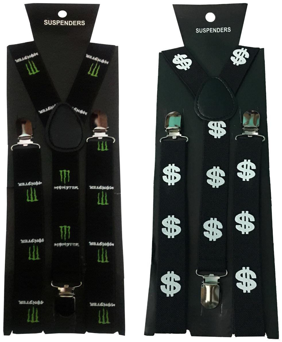 

Atyourdoor Y- Back Suspenders For Men(monster Design Dollar Design)