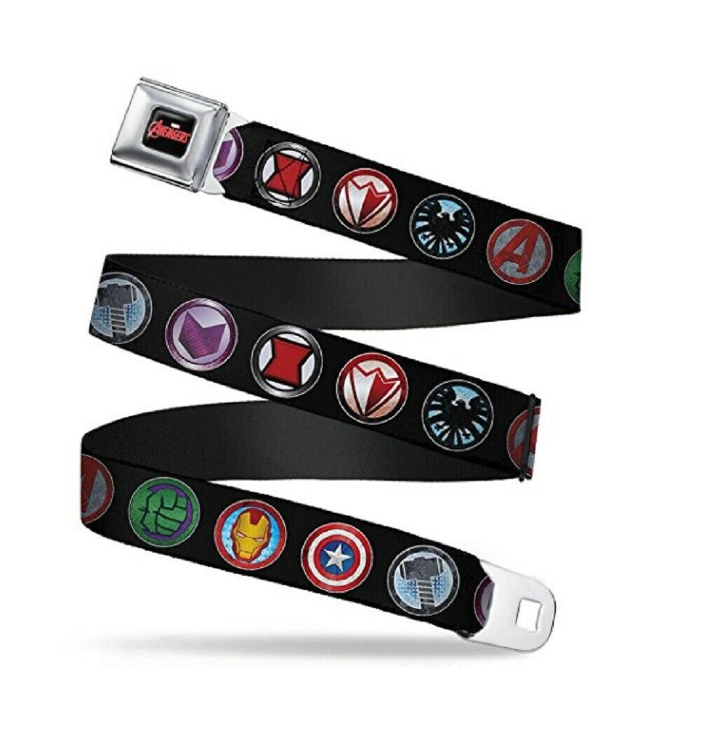 

Avengers 9 Avenger Icons Marvel Comics Officially Licensed Seatbelt Belt