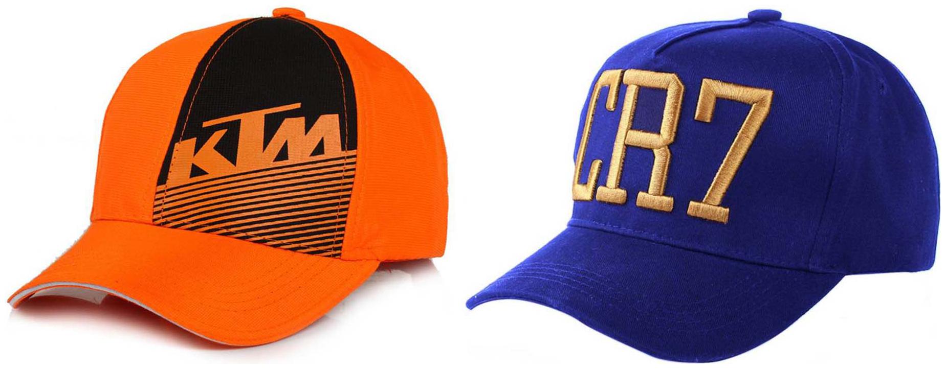 

Babji Combo Embroidered Blue CR7 Printed Orange Baseball Cap