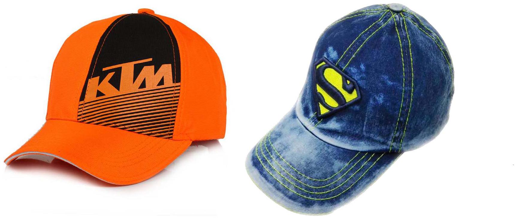 

Babji Combo Embroidered Blue Printed Orange Cotton Baseball Cap