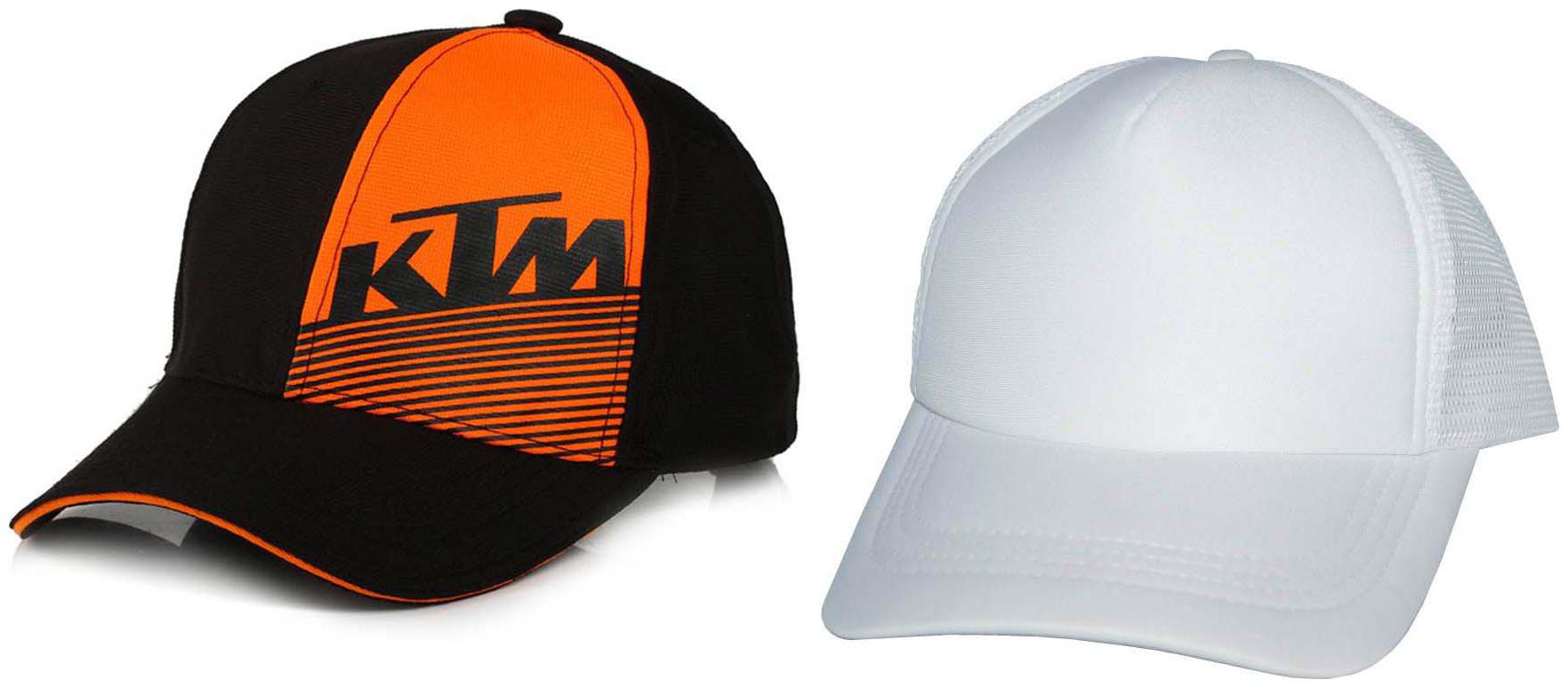 

Babji Combo Printed Black Orange Half Net White Baseball Cap