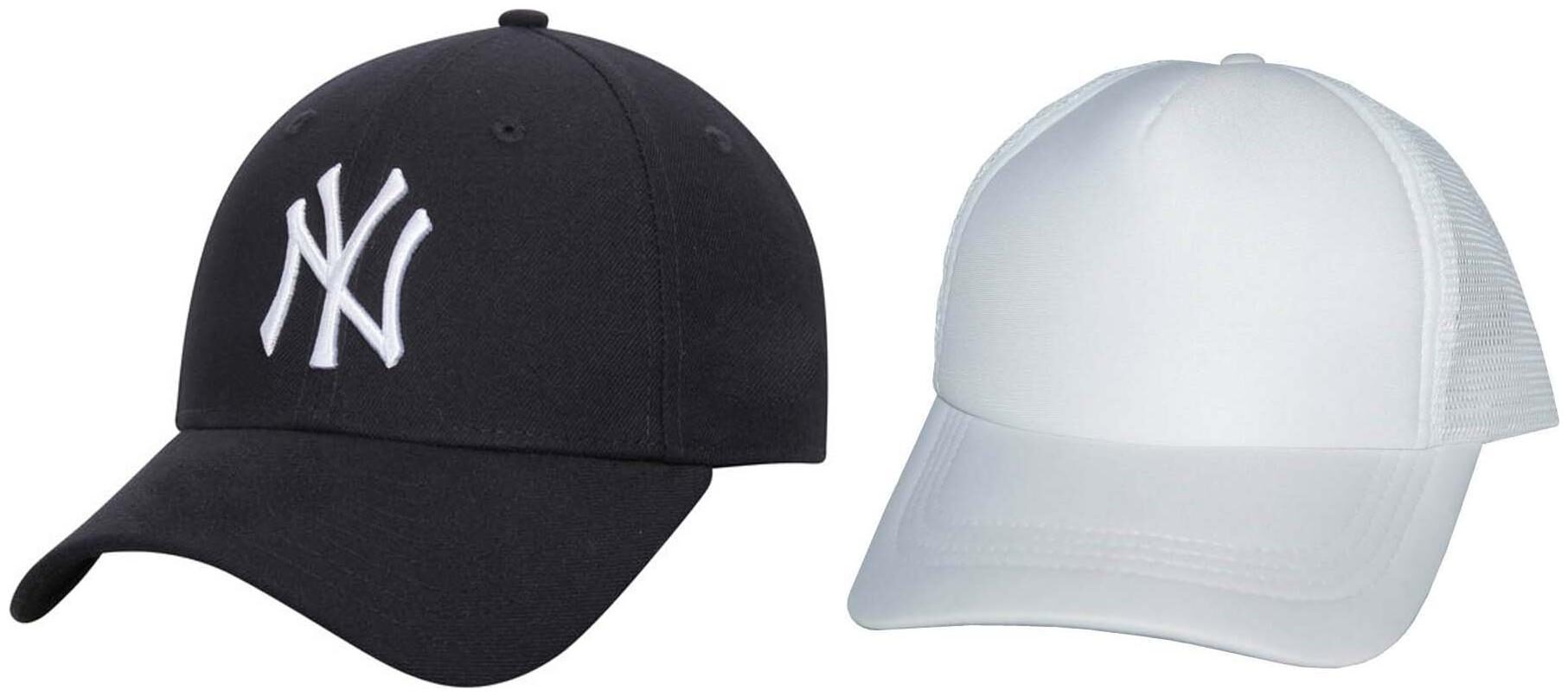 

Babji Combo White Half Net Embroidered Black Baseball Cap