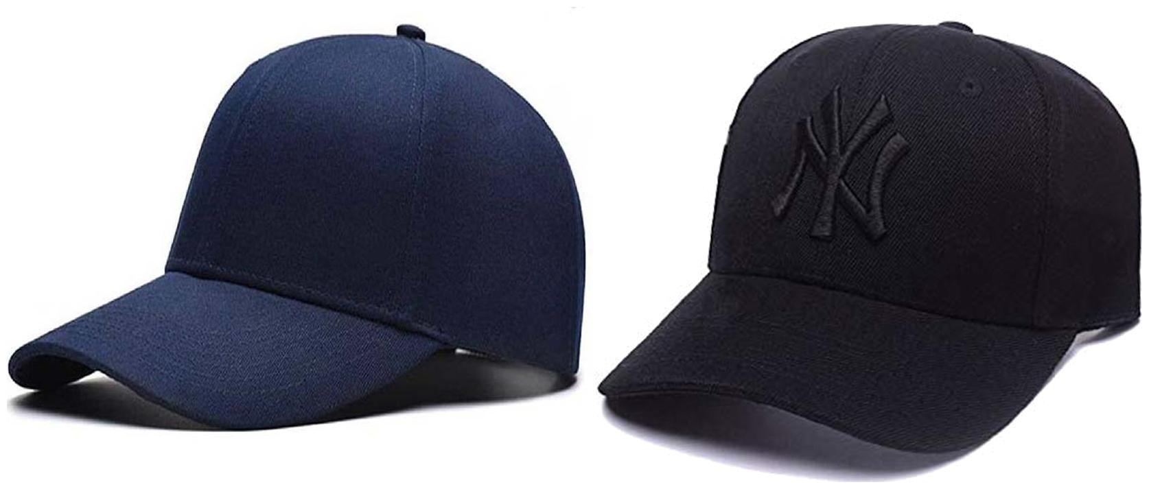 

Babji Combo Plain Blue Embroidered Black Baseball Cap