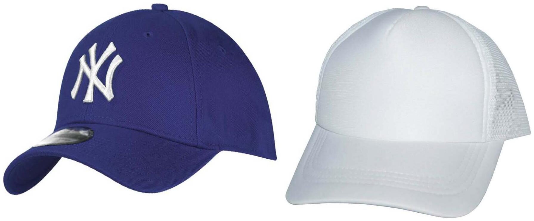 

Babji Combo White Half Net Embroidered Blue Baseball Cap