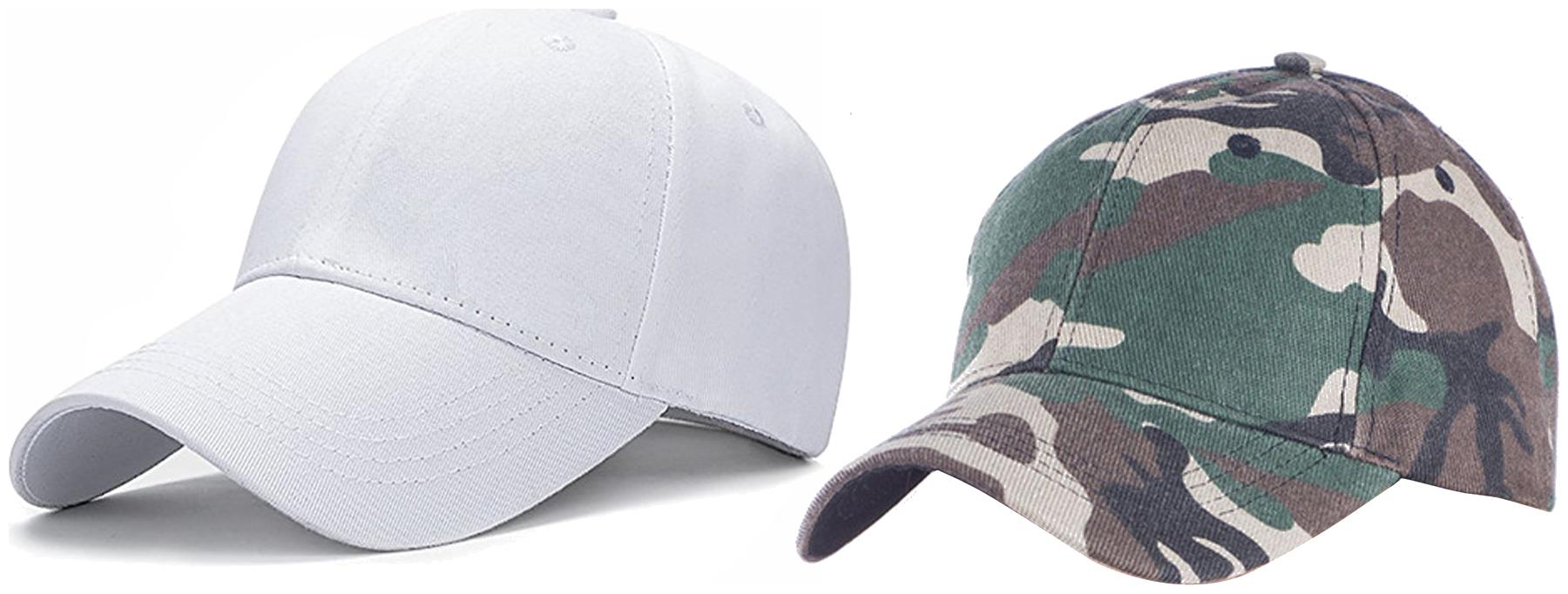 

Babji Combo Military Plain White Baseball Cap