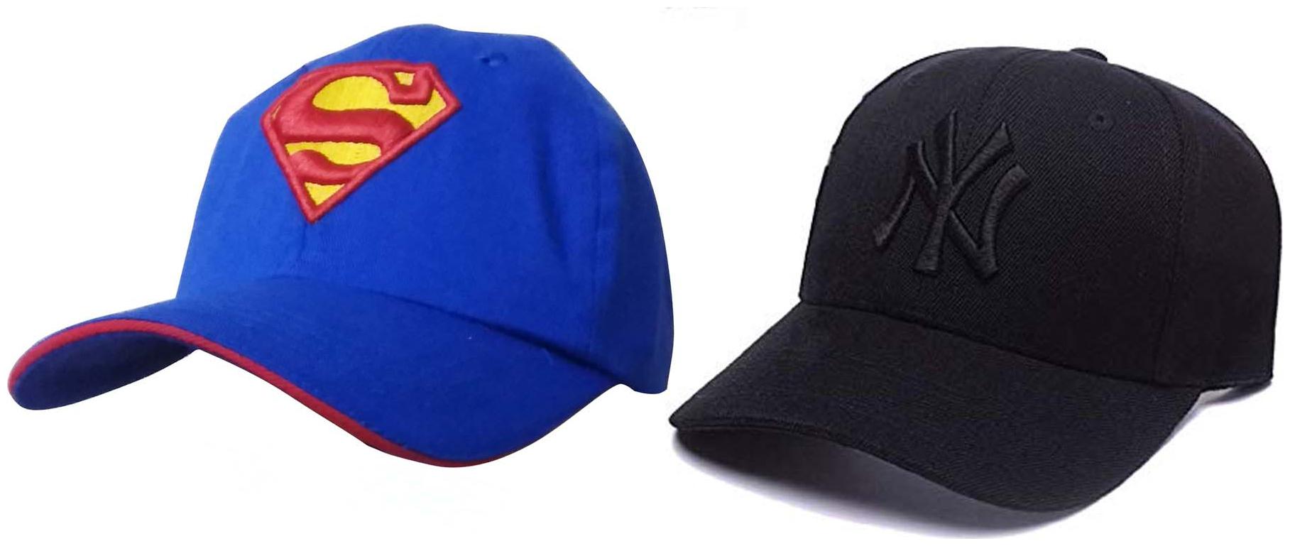 

Babji Combo Embroidered Blue Black Baseball Cap