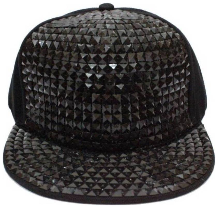 

Babji Fashionable Hip Hop Black Acrylic Snap-back Cap