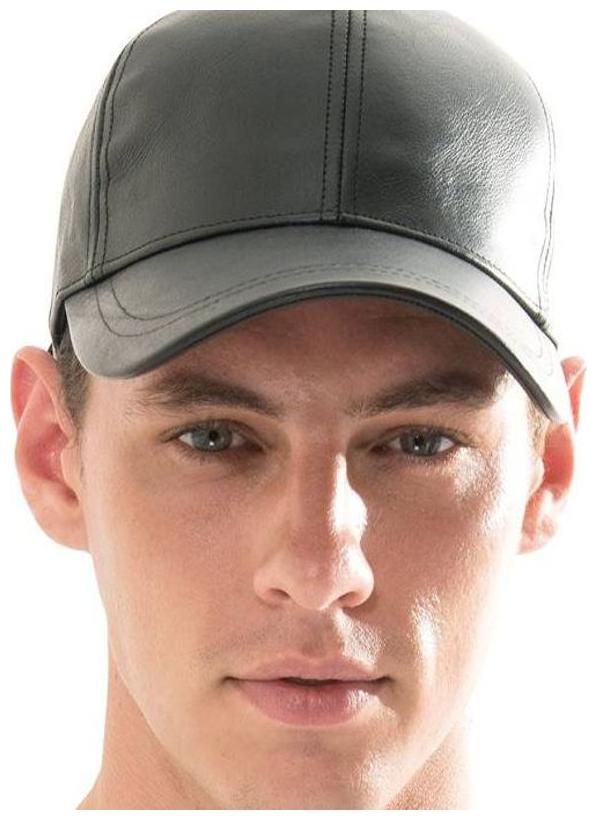 

Babji Stylish Look Solid Black Plain Leather Baseball Cap