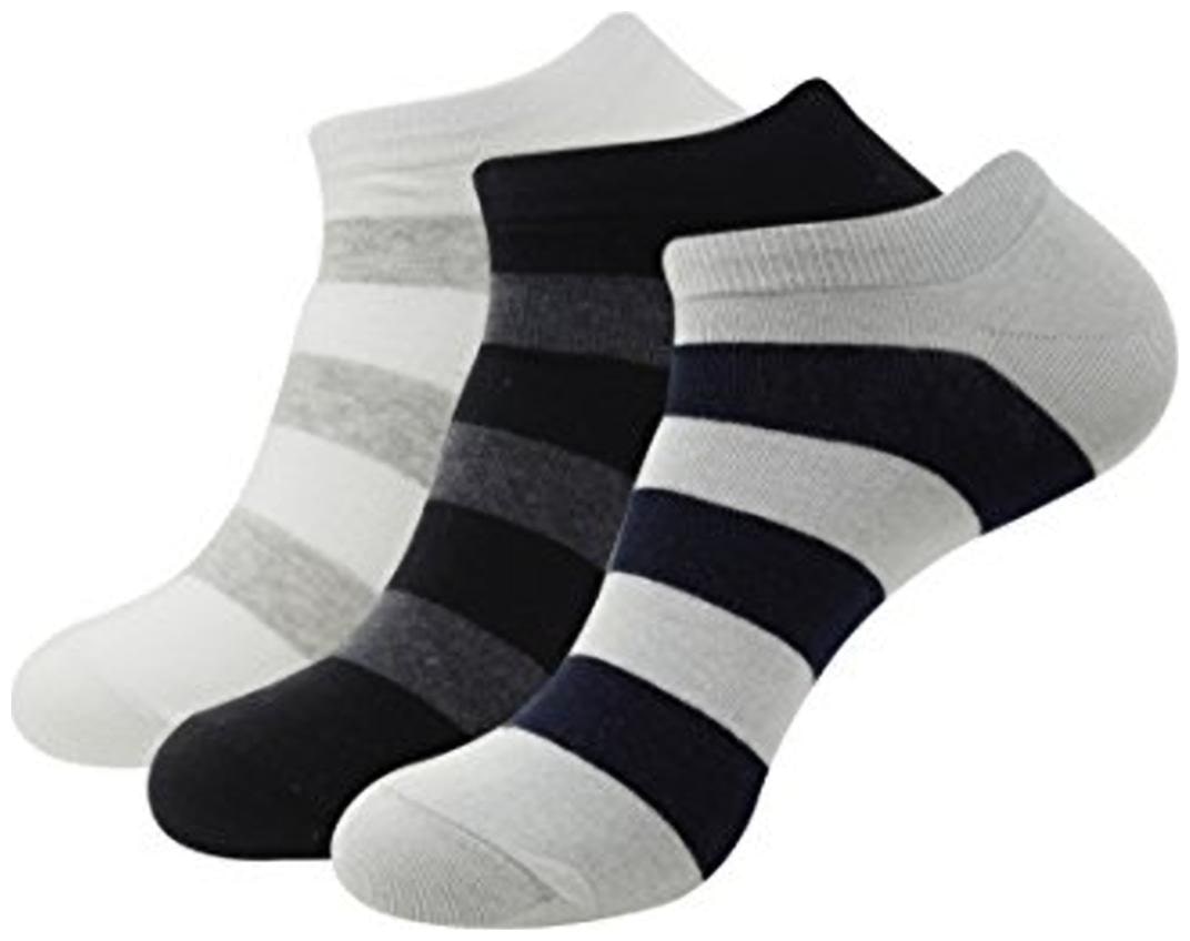 

Balenzia Black Cotton No show socks ( Pack of 3 )