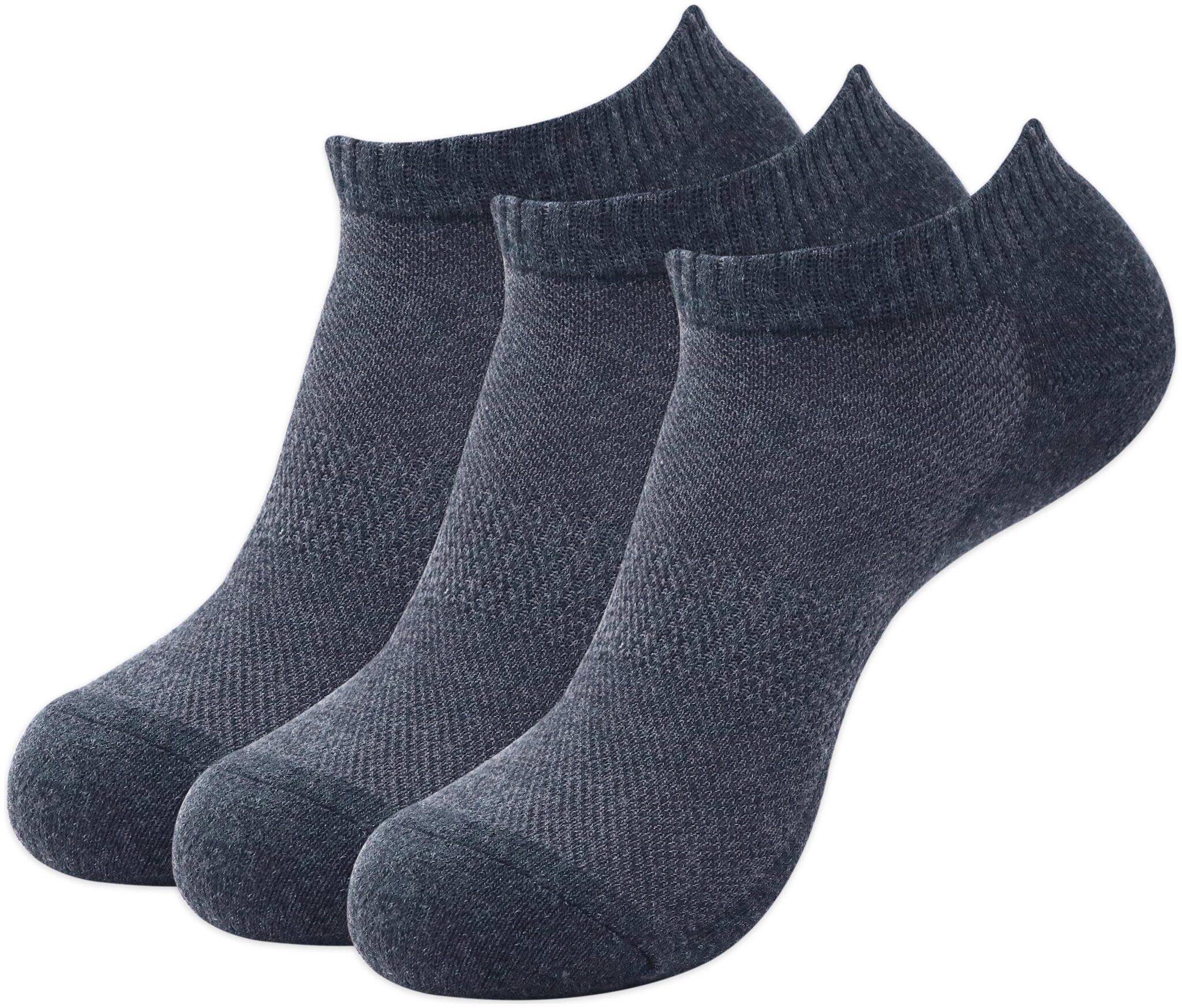 

Balenzia Grey Spandex Ankle length socks ( Pack of 3 )