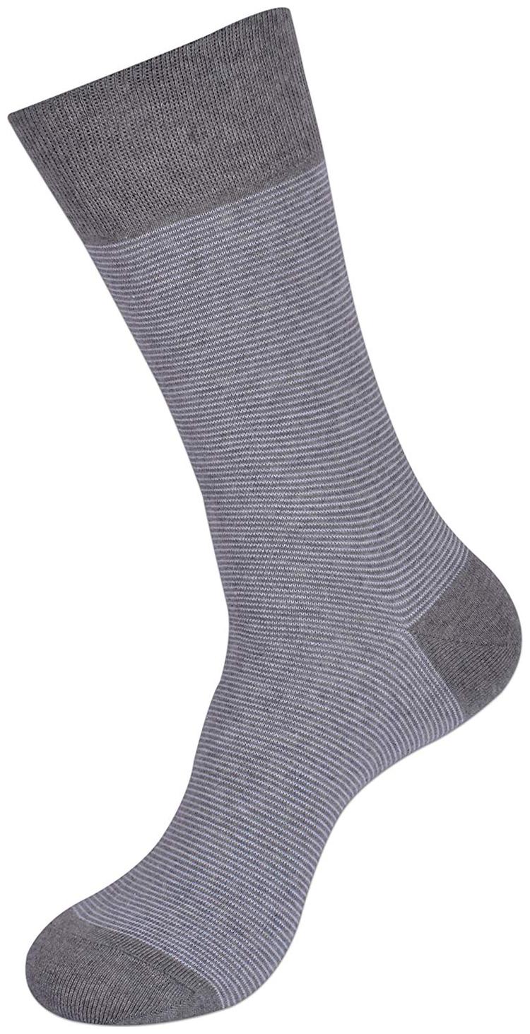

Balenzia Grey Cotton Crew length socks ( Pack of 1 )