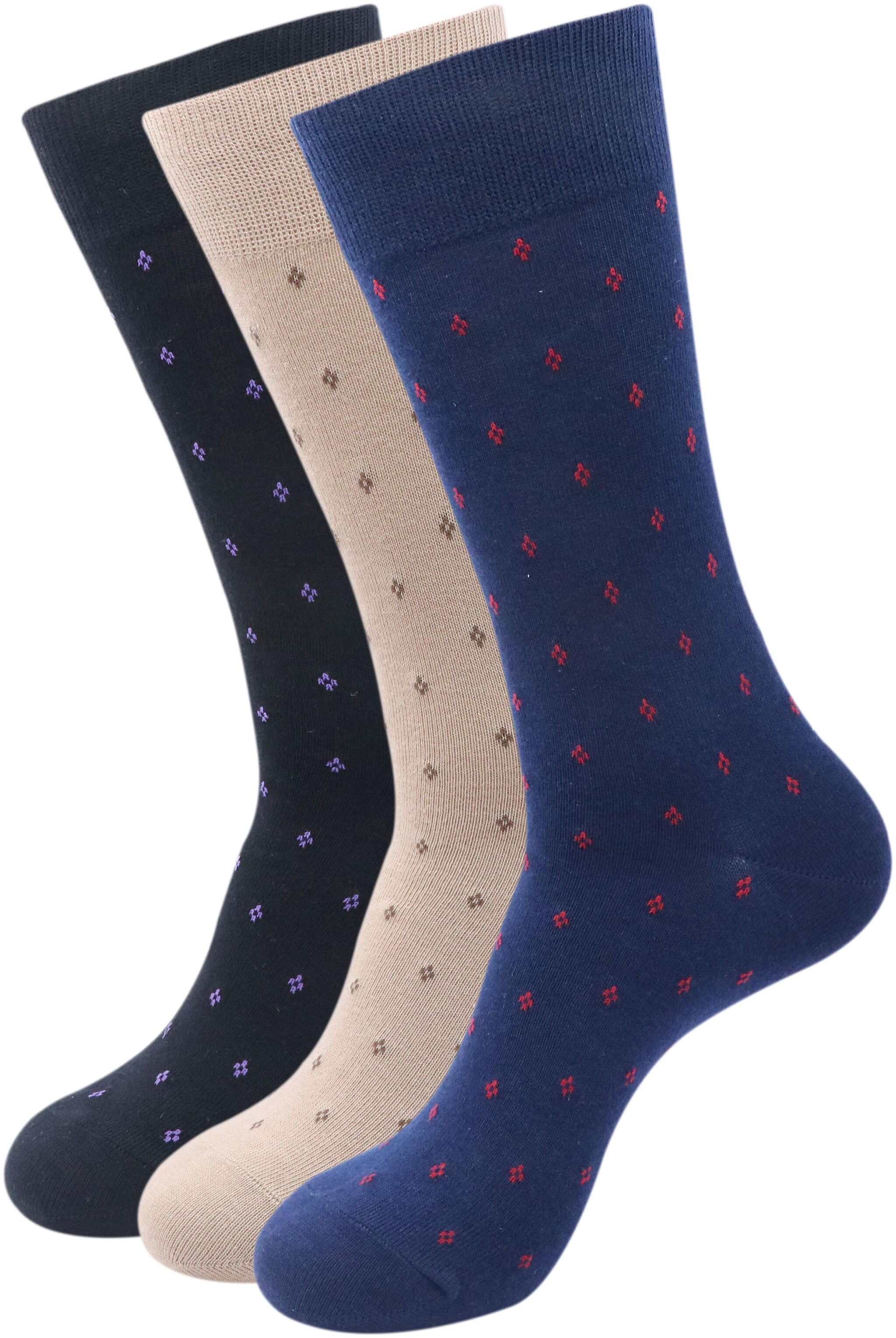 

Balenzia Multi Cotton Crew length socks ( Pack of 3 )