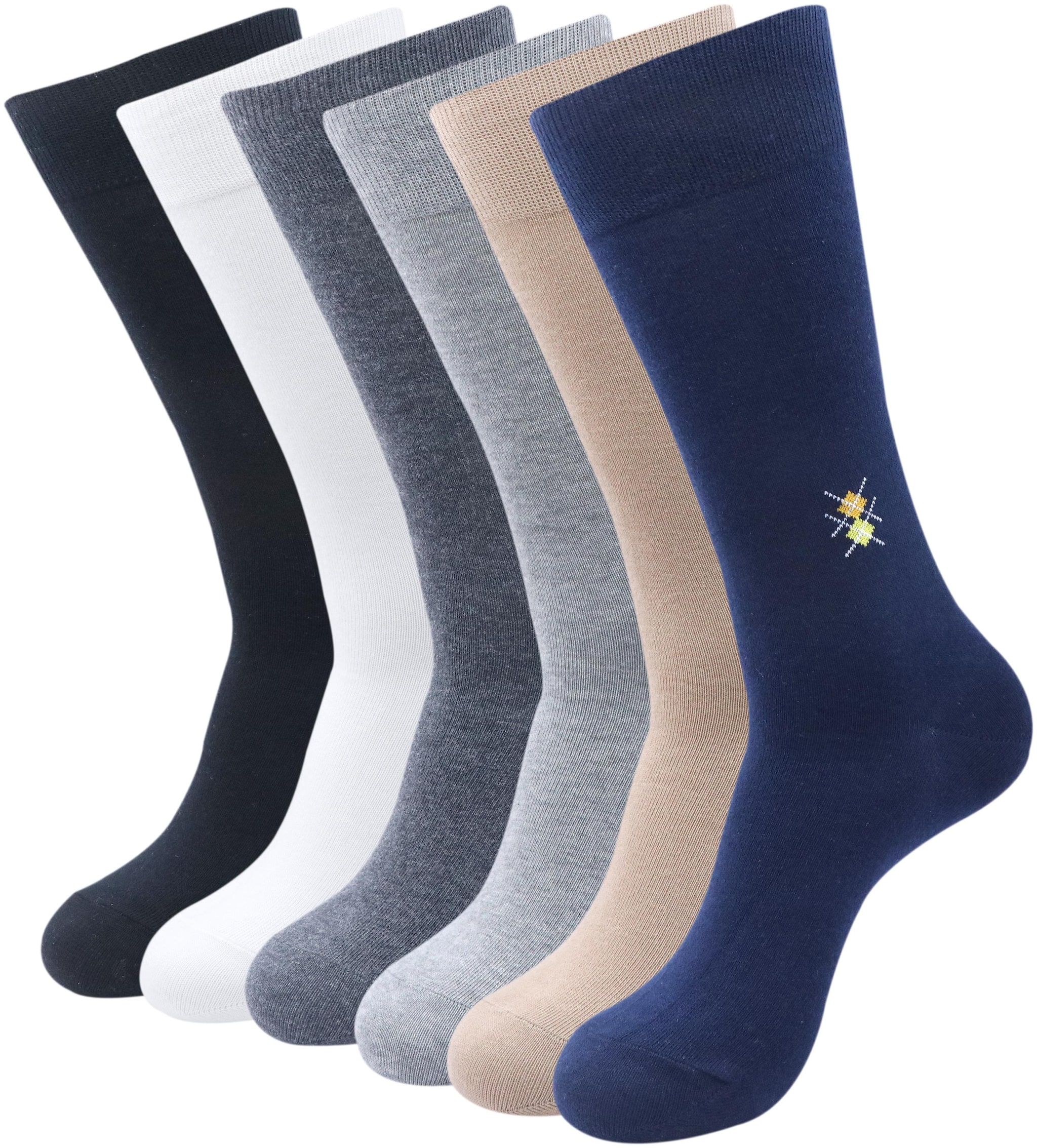 

Balenzia Multi Cotton Crew length socks ( Pack of 6 )