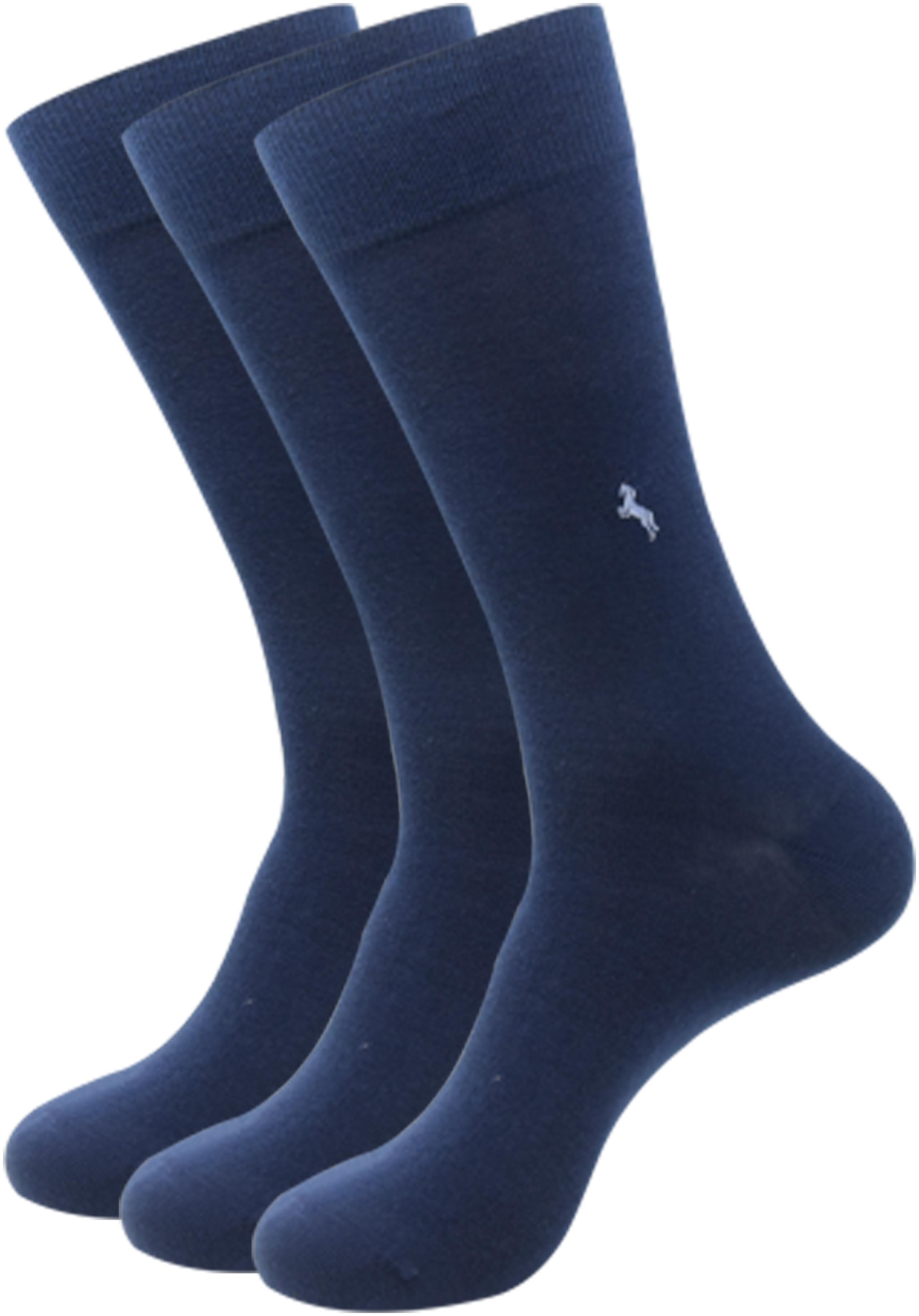 

Balenzia Navy blue Cotton Crew length socks ( Pack of 3 )