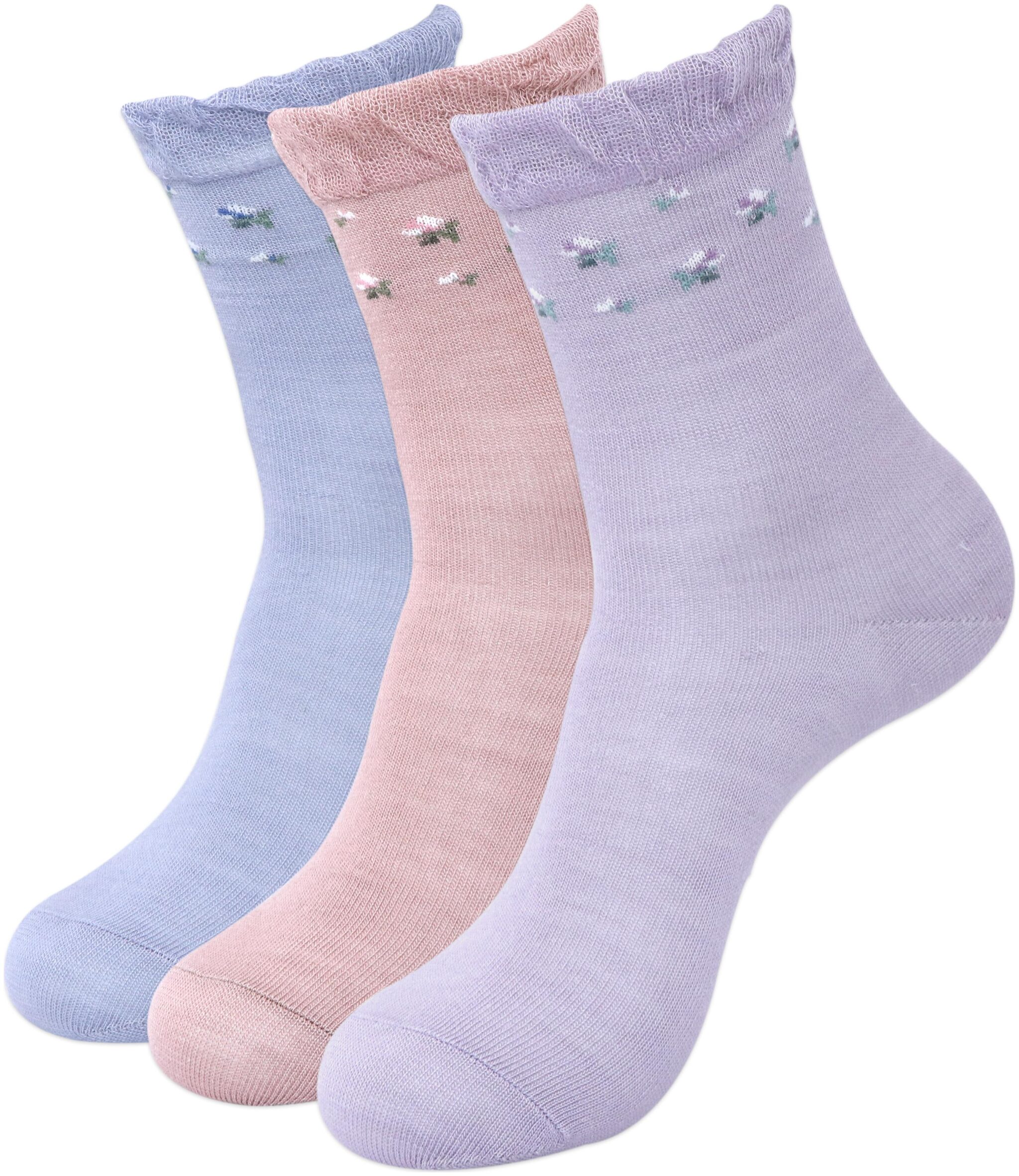 

Balenzia Women Floral Design Woolen High Ankle Socks