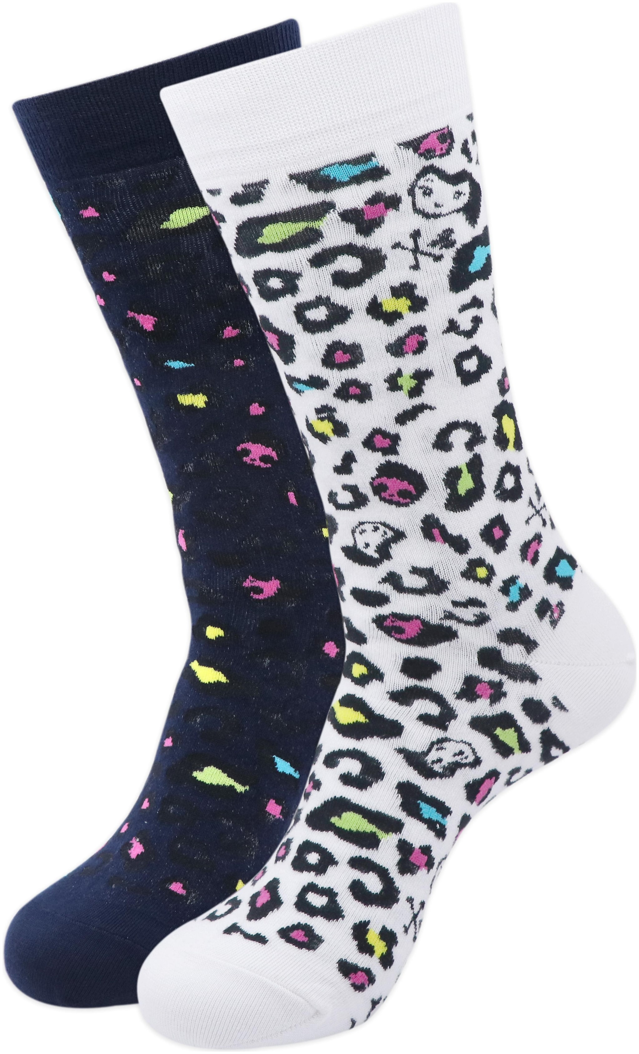 

Balenzia Multi Cotton Crew length socks ( Pack of 2 )