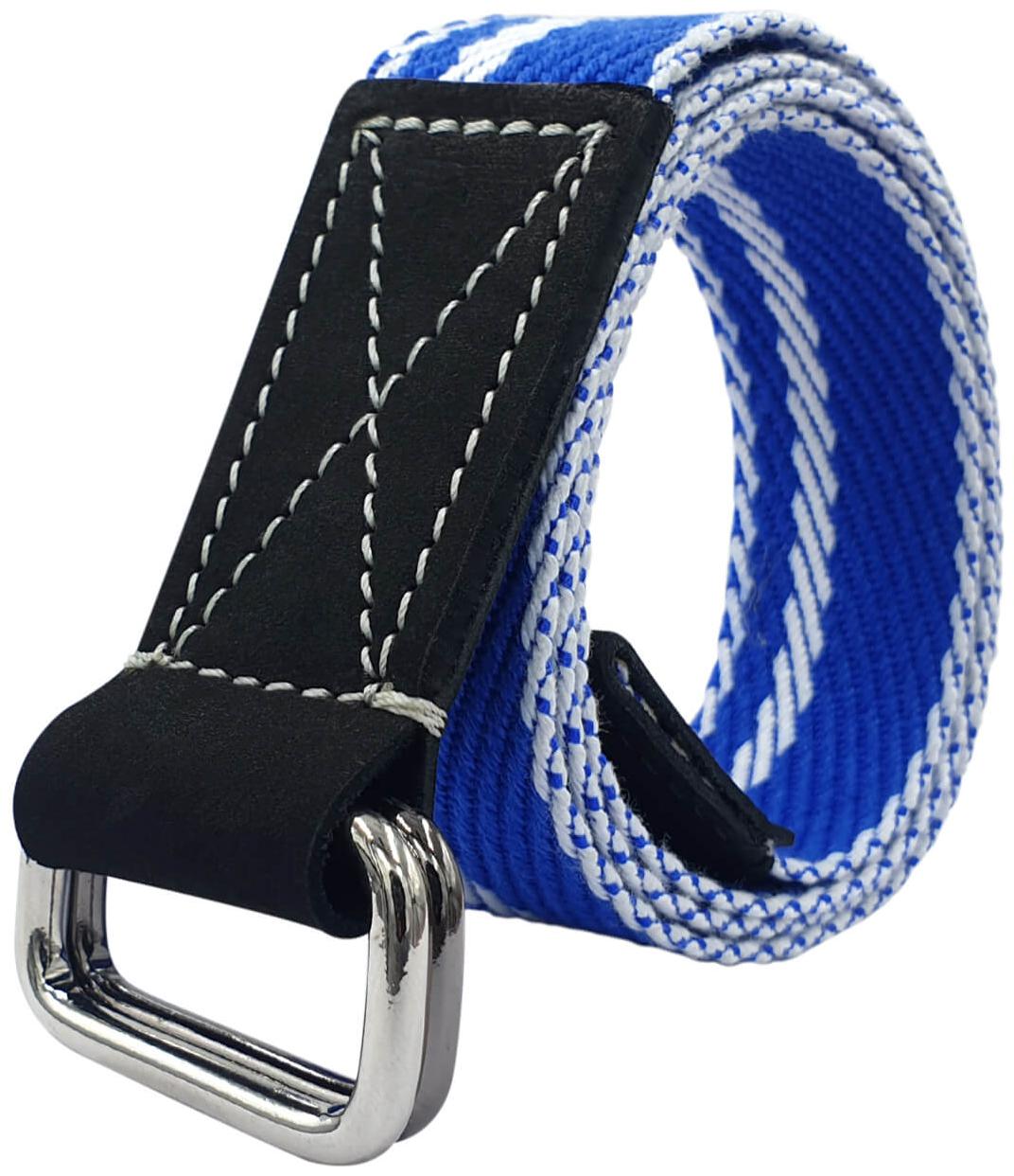 

Baluchi Blue And Black Cotton Canvas Men Belt With Double D-Ring Buckle