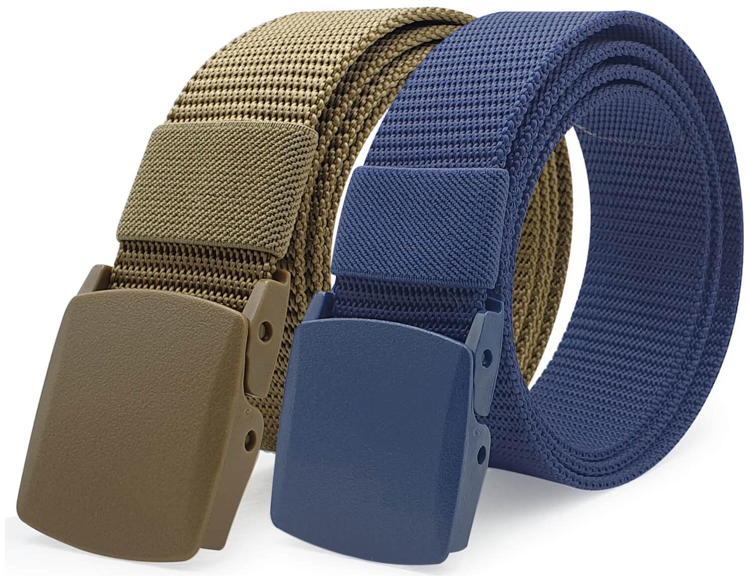 

Baluchi The Combo of Two Casual Tactical Unisex Belt Beige Blue