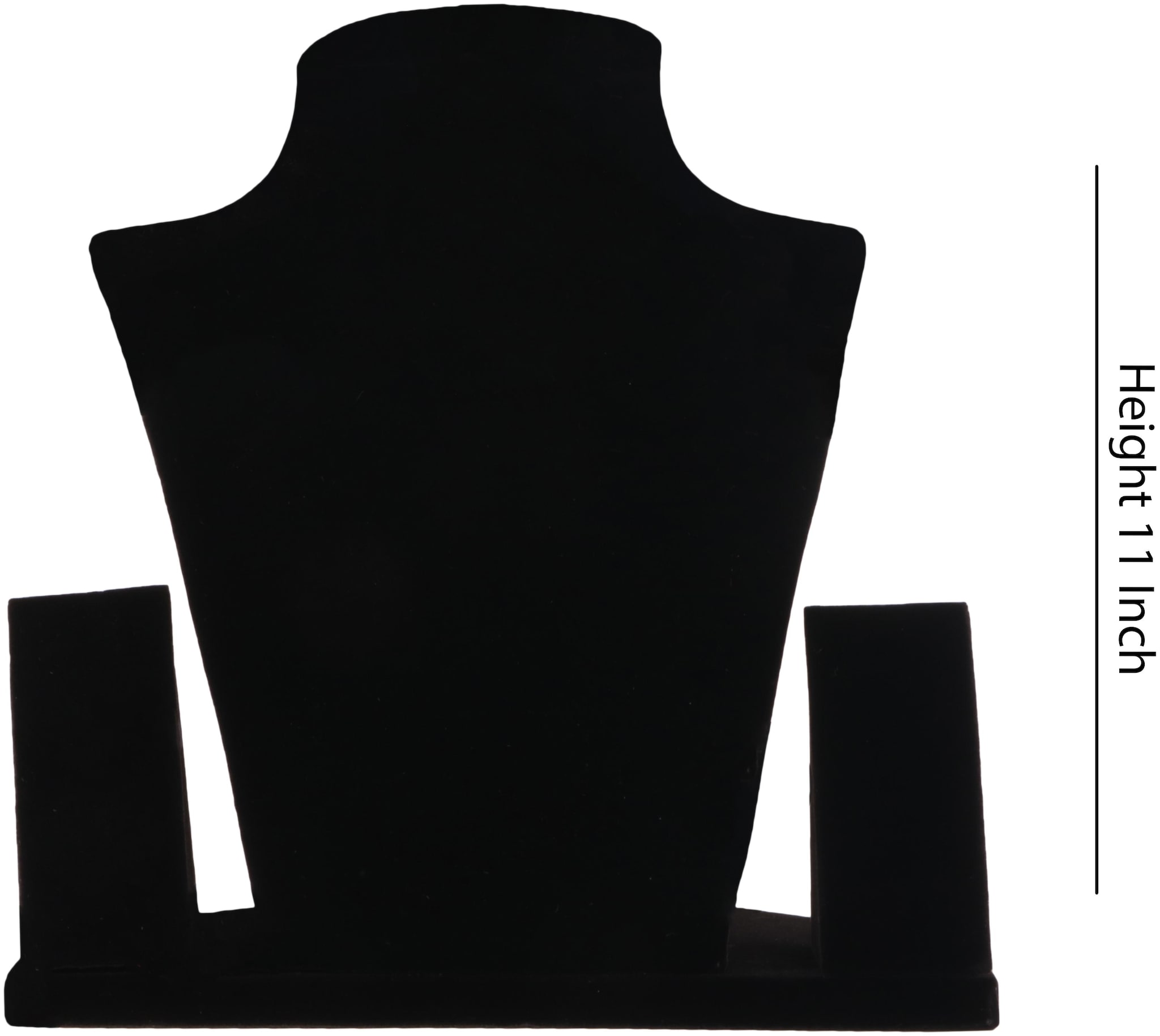 

Bandhan High quality (Super Fine) Velvet Dummy Jewellery Display Stand (11 inch Black)