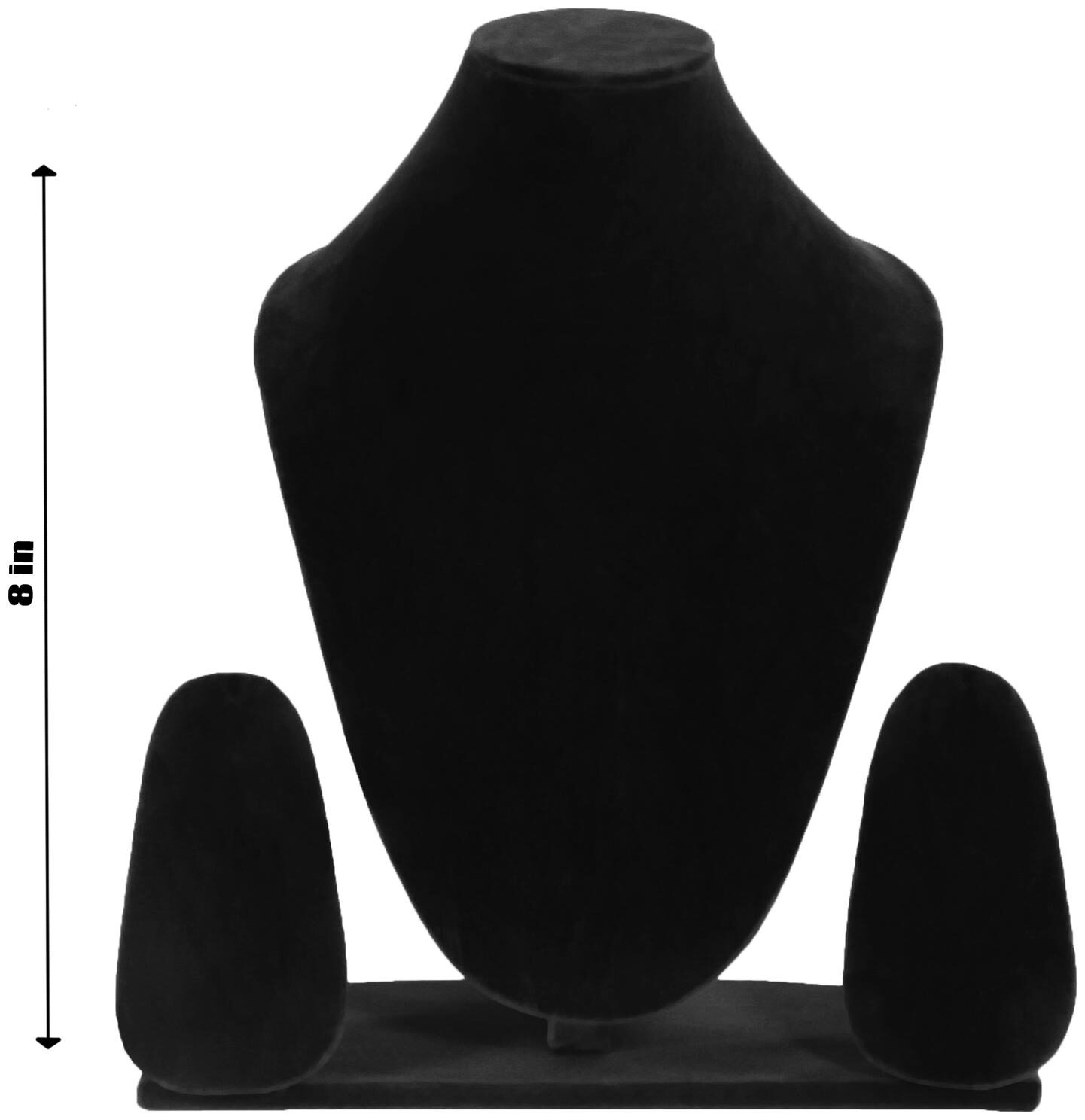 

BANDHAN Jewellery Dummy Black Velvet Finish Necklace Display Stand ( 8 Inch )