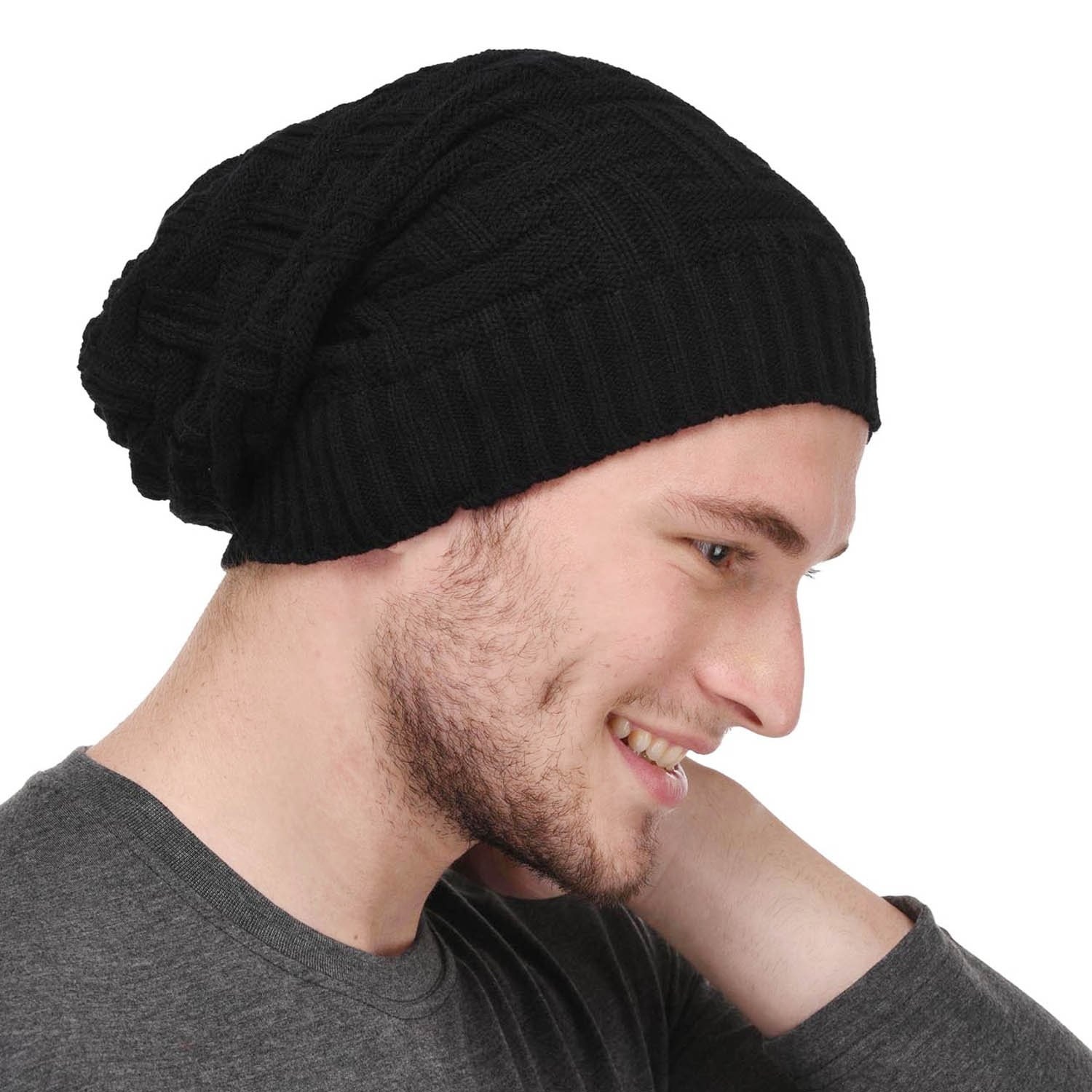 

Bazaar Gali Stylish Look Woolen Beanie Cap With Fur Inside For Men Women (1Pc) Black