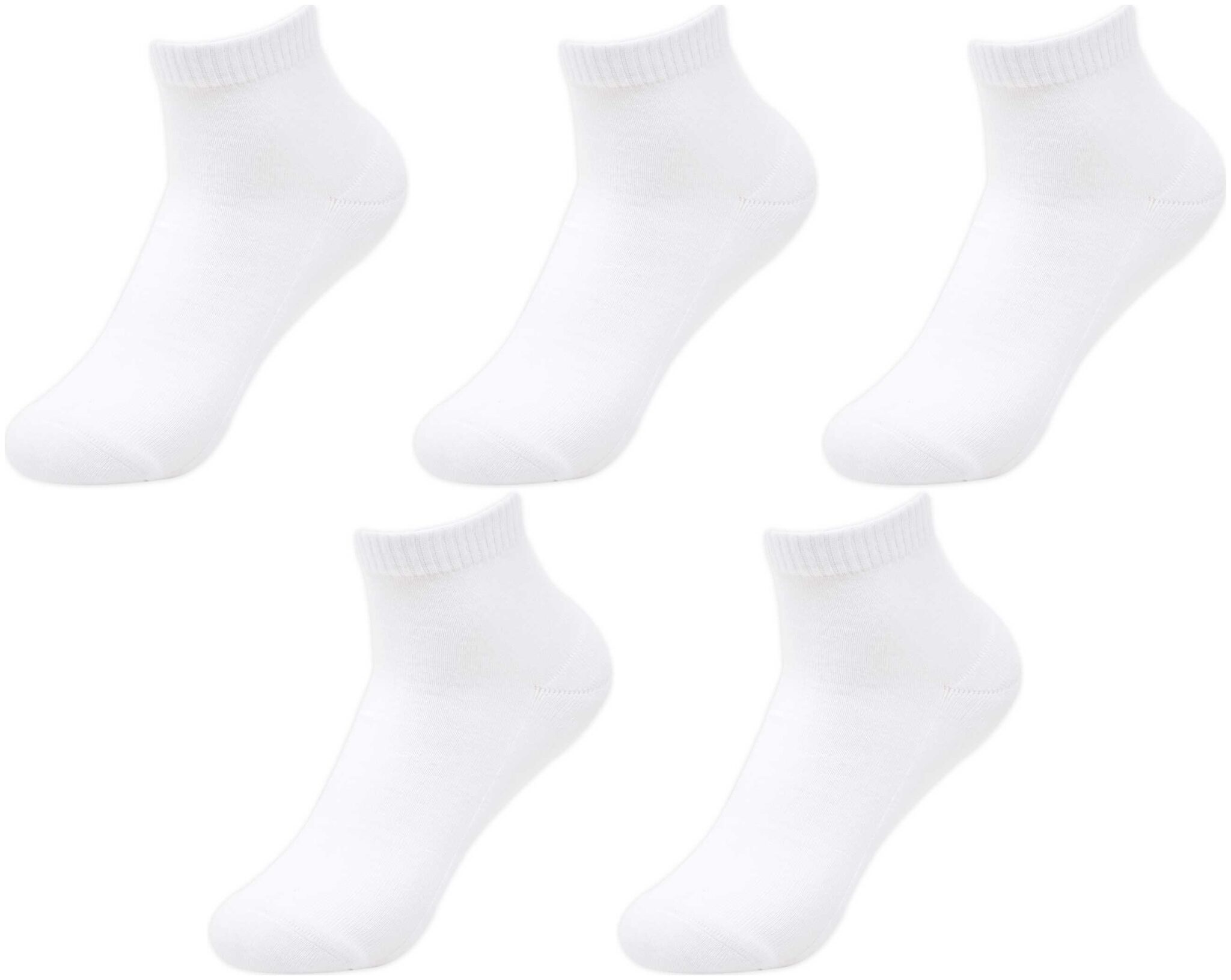 

Best Friends Forever White Cotton Ankle length socks ( Pack of 5 )