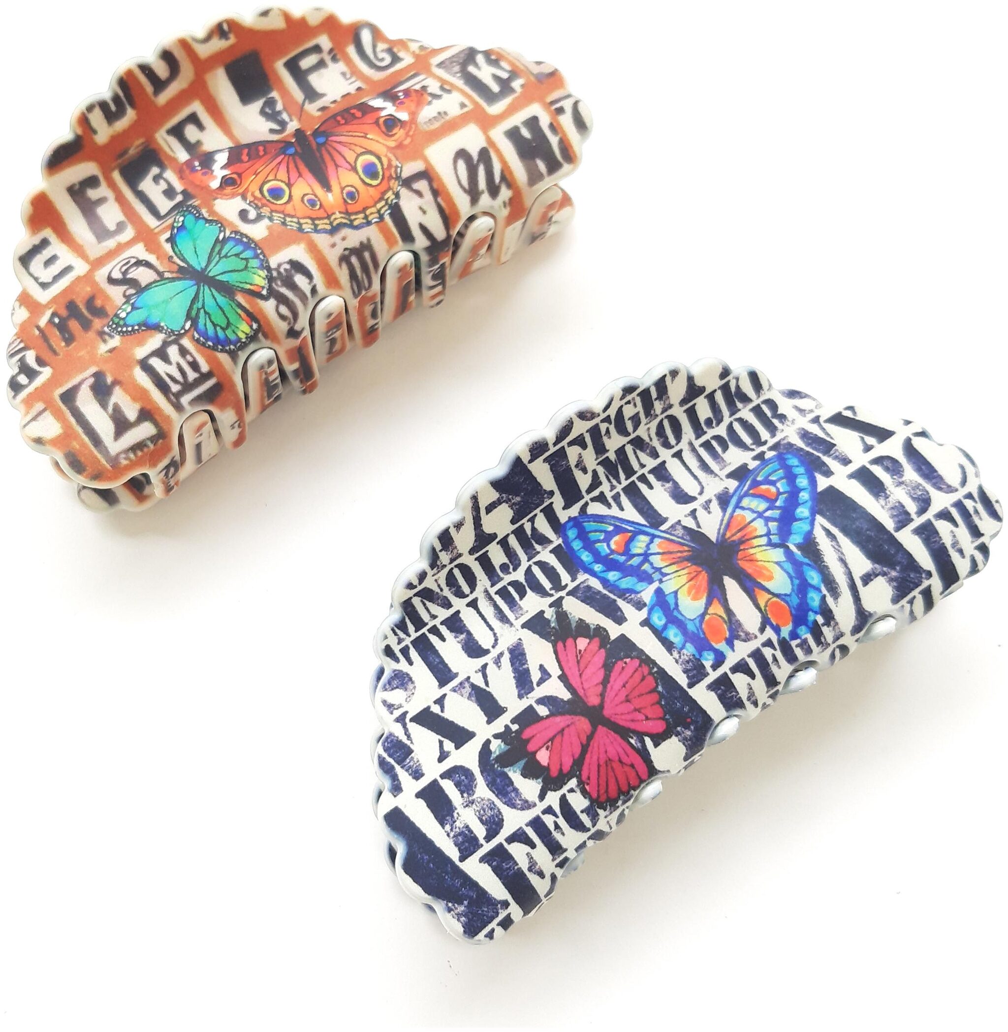 

BIRDWARE Plastic Multi Digital Print Hair Claw For Women