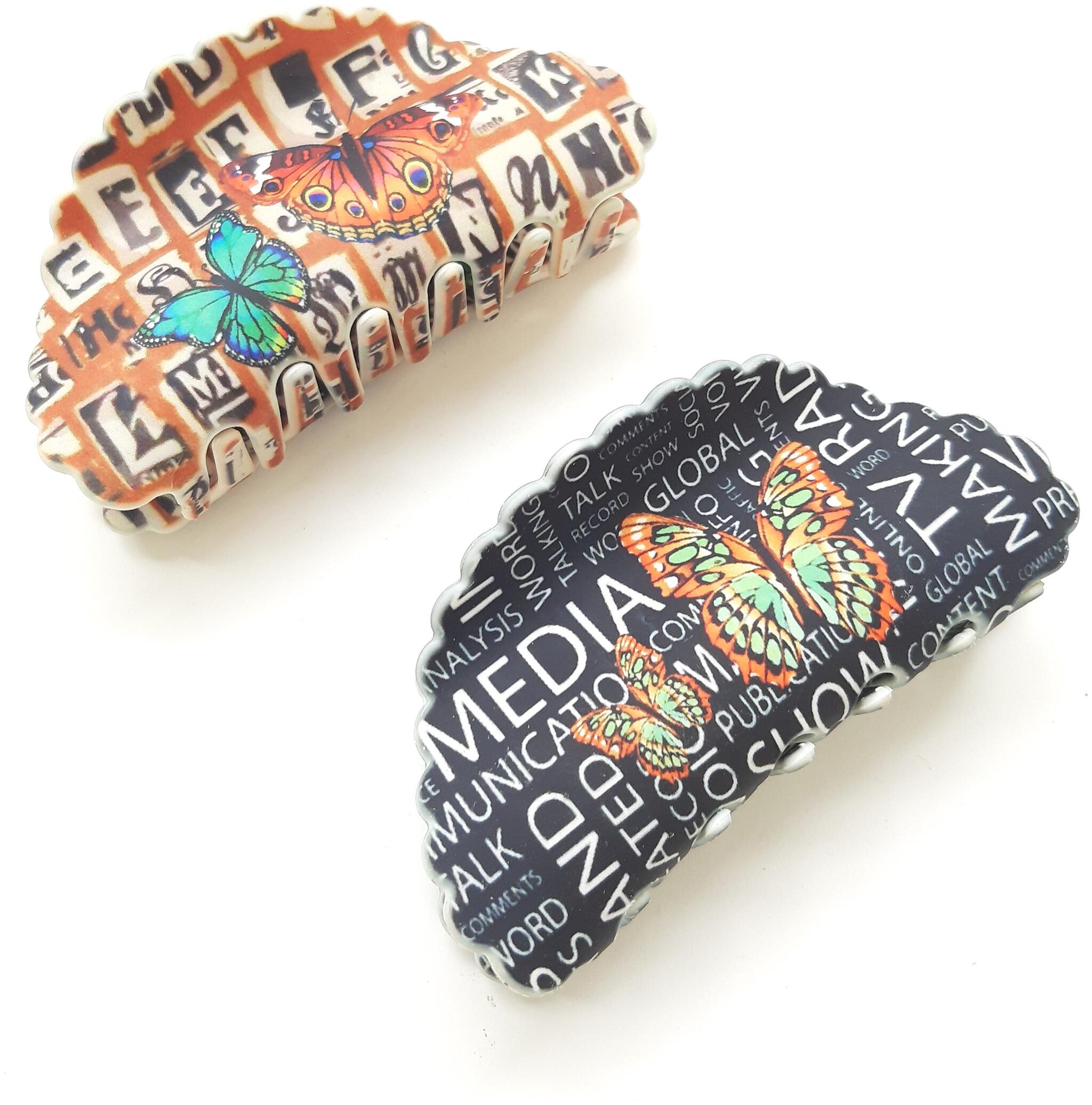 

BIRDWARE Plastic Multi Digital Print Hair Claw For Women